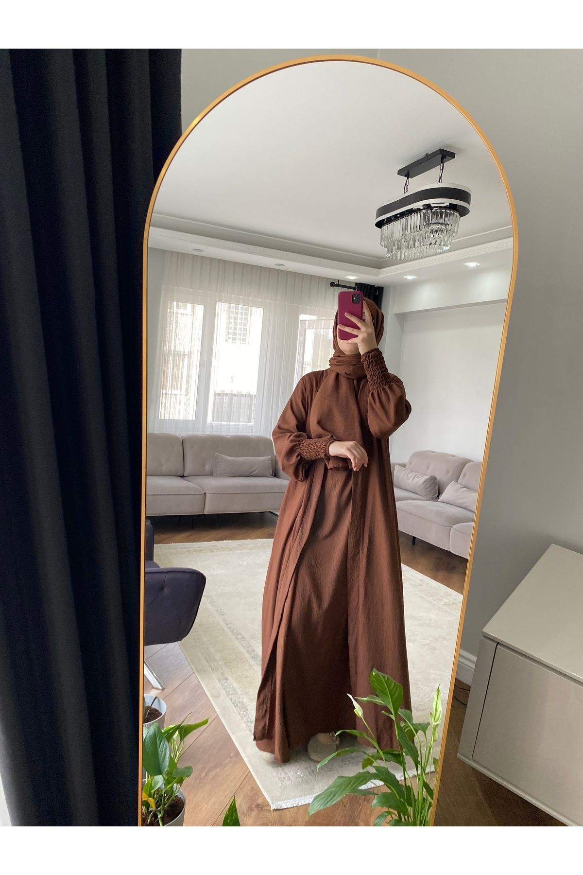 Bym Fashion Büzgü Kol Abaya