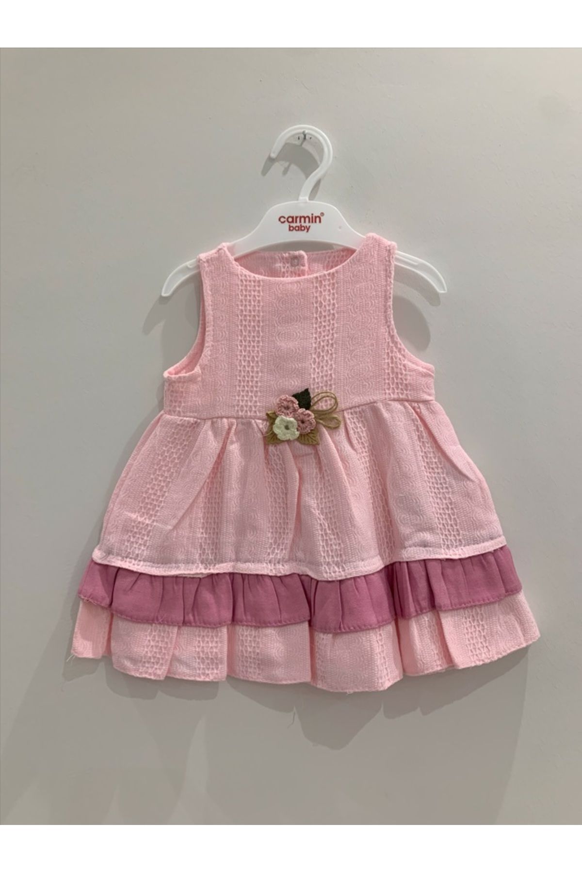 Carmin Baby Kız Bebek Çiçek Detaylı Yazlık Elbise