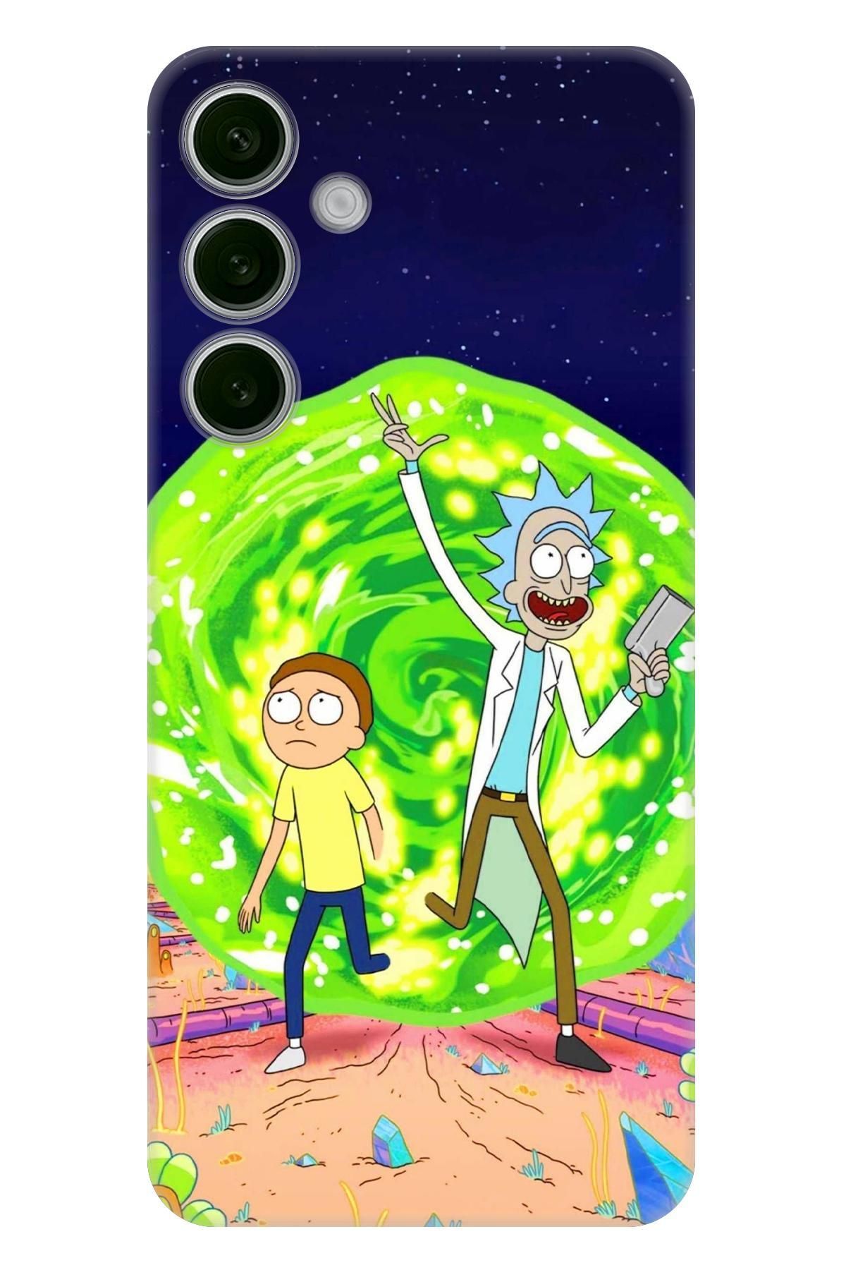 Lopard Samsung Galaxy S24 Plus Leke Tutmaz Kapak Covers 29 Rick ve Morty: Portal Silahı Yeşil