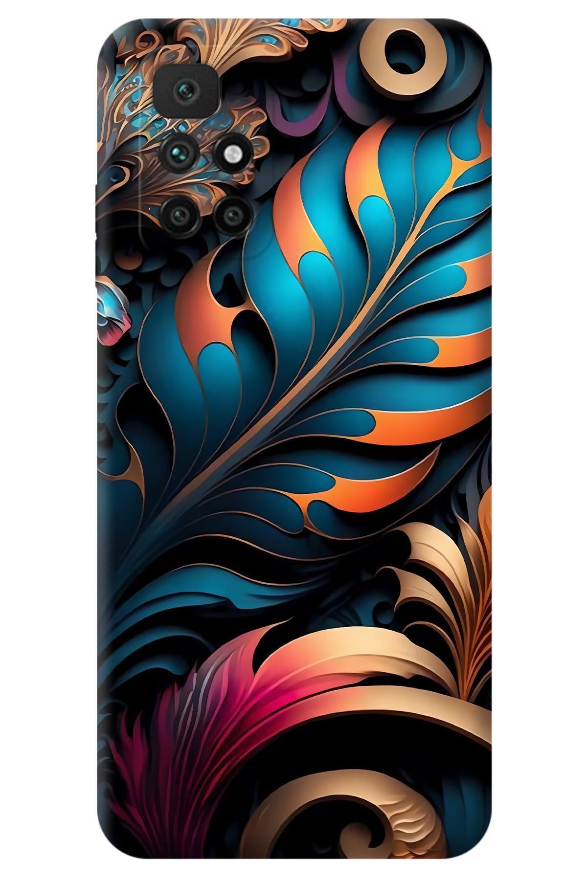 Lopard Xiaomi Redmi 10 Case Kapak Covers 43 Yaprak Yeşil