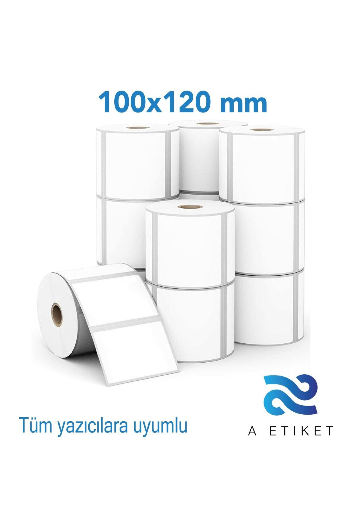 A Etiket 100X120 Termal Barkod Etiketi 400 Sarım
