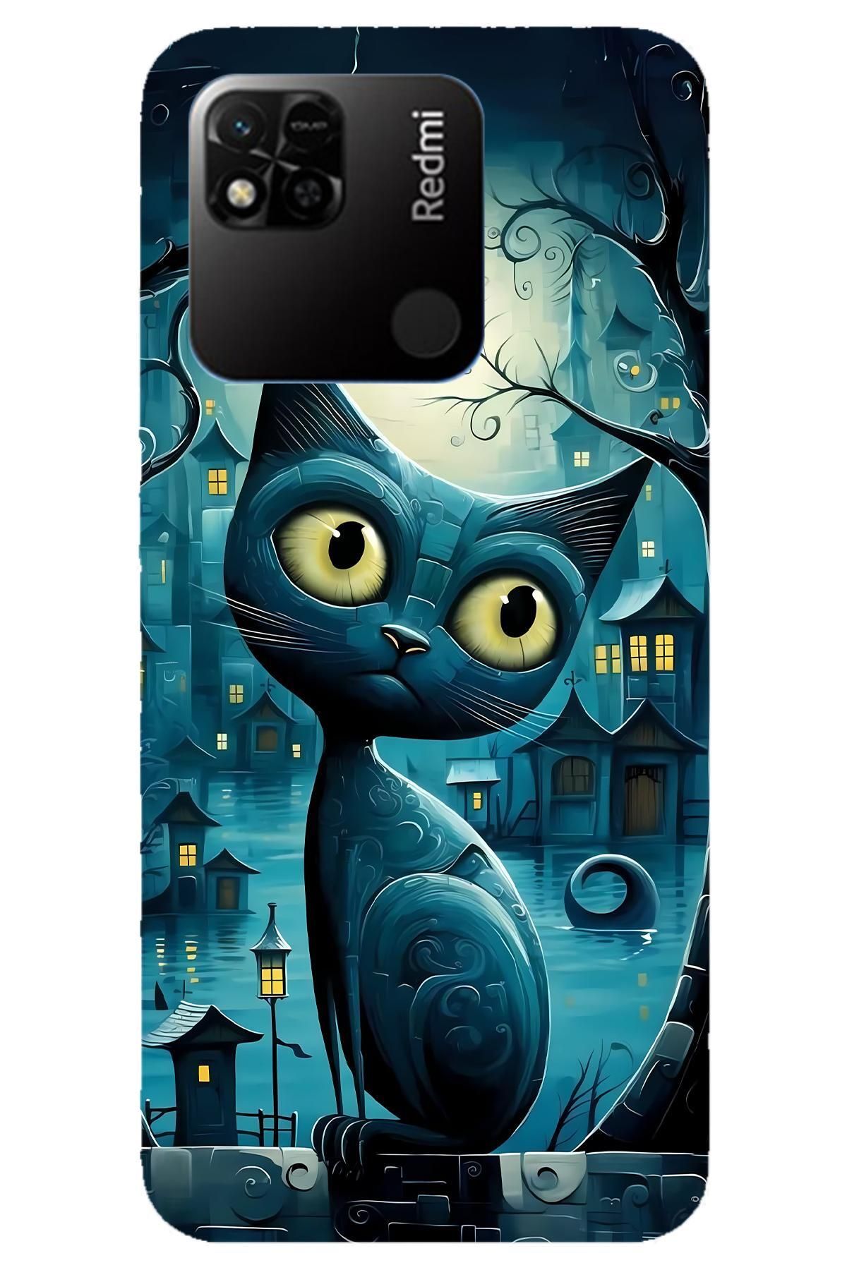 Lopard Xiaomi Redmi 10A Desenli Kılıf Covers 37 Midjourney Kedili Nefti