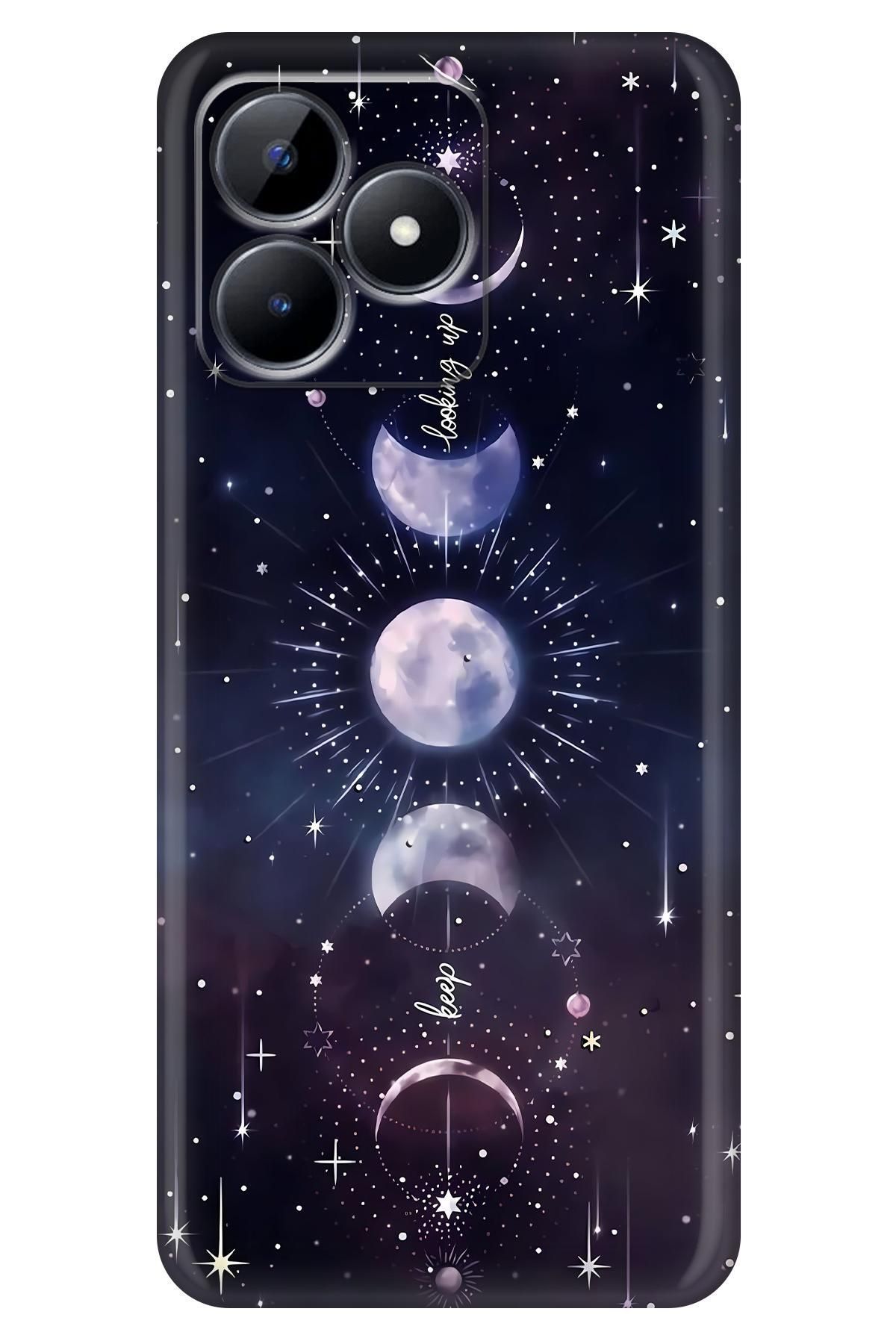 Lopard Realme Note 50 Renkli Kılıf Covers 50 Mistik Astroloji Lacivert