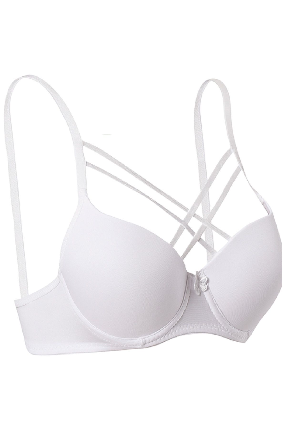 Ebru Silikonlu Destekli / Push Up Micro Tulumlu Çapraz İpli Sütyen EBR1160