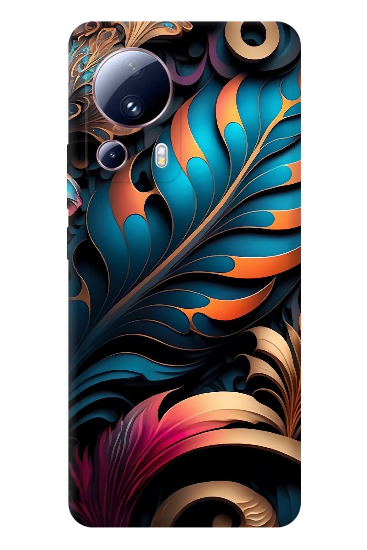 Lopard Xiaomi Mi 13 Lite Case Kapak Covers 43 Yaprak Yeşil
