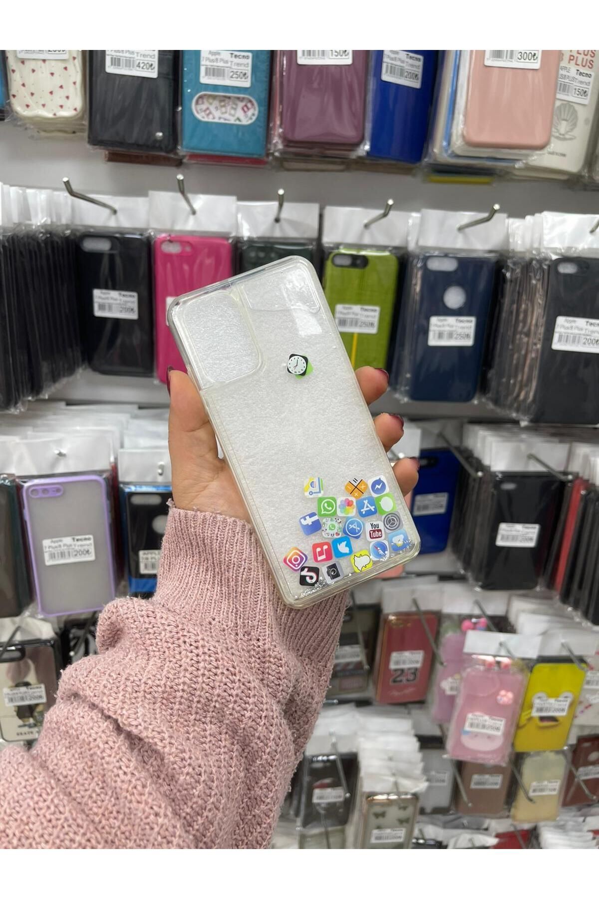 TECNOTREND Xiaomiiii Redmi Note 10/10s Uyumlu Sosyal medyalı sulu silikon kılıf