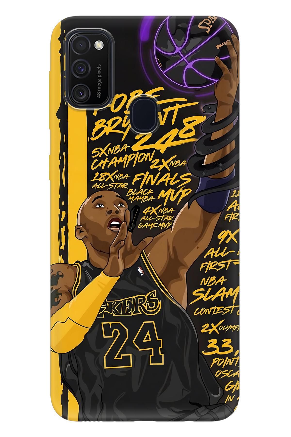 Lopard Samsung Galaxy M21 Baskılı Kılıf Covers 8 Kobe Bryant Fan Art Mor