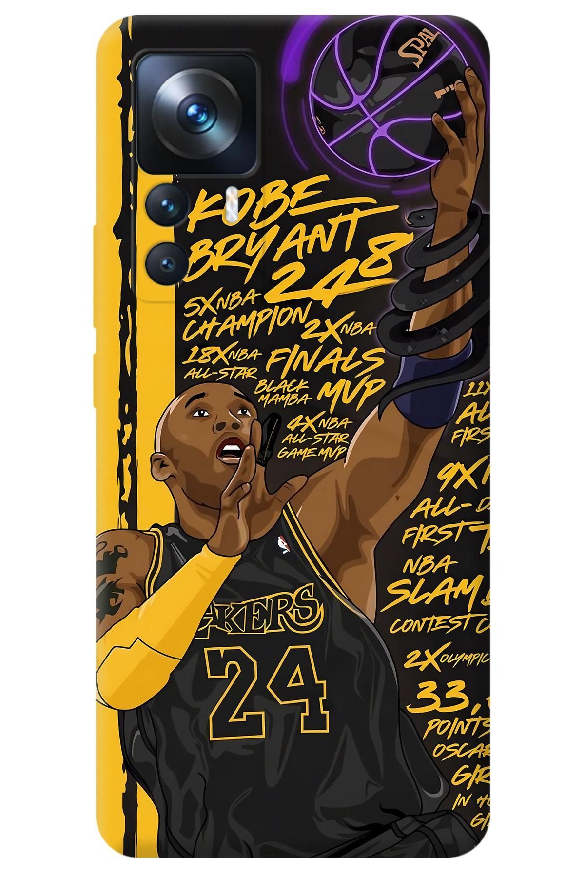 Lopard Xiaomi Mi 12T Pro Baskılı Kılıf Covers 8 Kobe Bryant Fan Art Mor