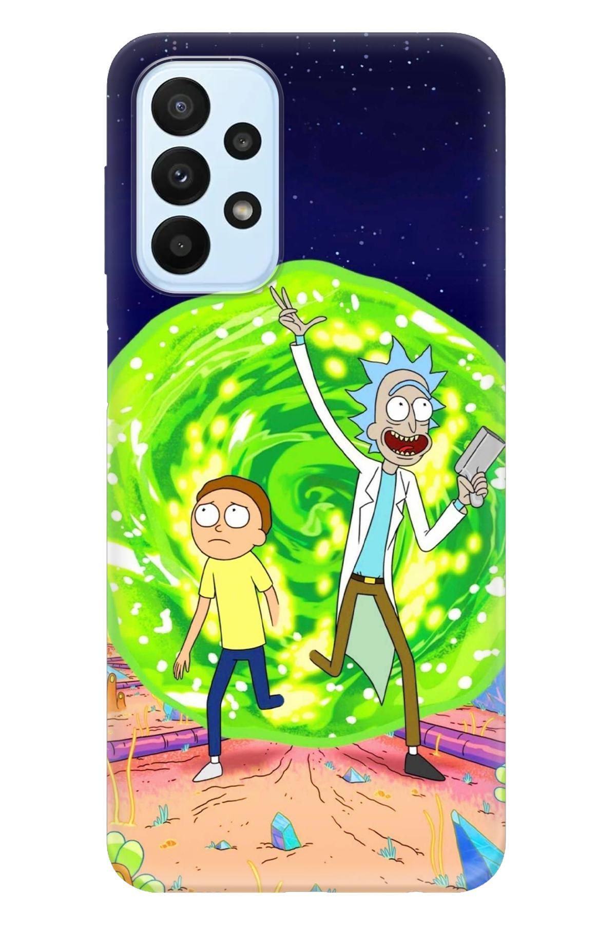Lopard Samsung Galaxy A52 Leke Tutmaz Kapak Covers 29 Rick ve Morty: Portal Silahı Yeşil