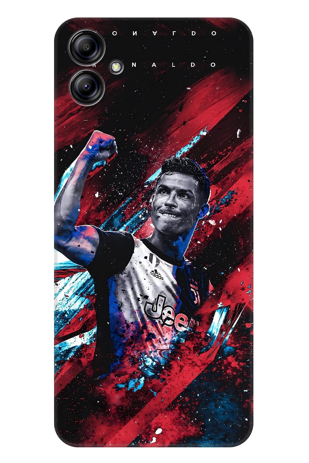 Lopard Samsung Galaxy A04E Koruyucu Kapak Covers 6 CR7 Photographic Print Bordo