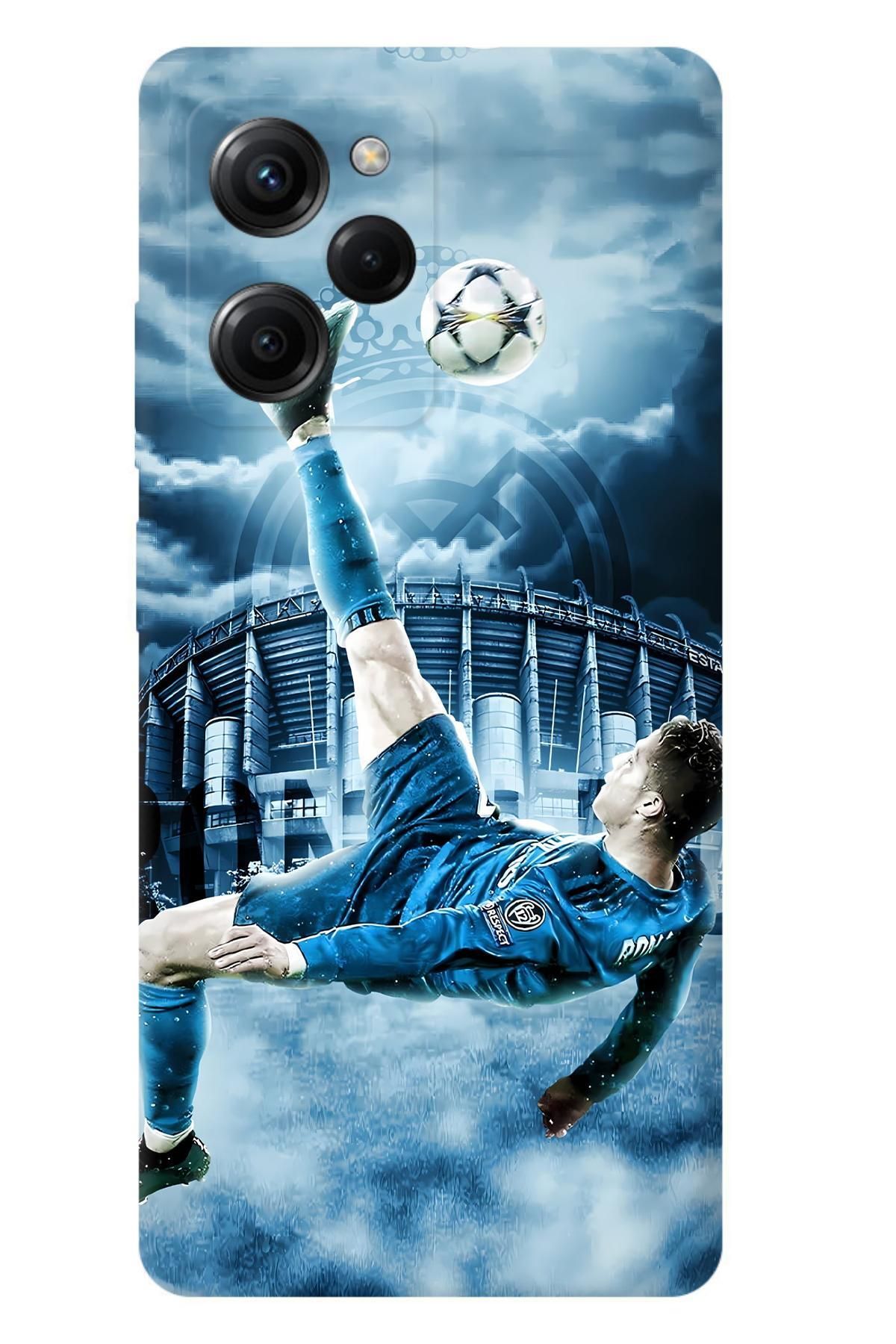 Lopard Xiaomi Poco X5 Pro 5G T-max Silikon Kılıf Covers 4 Ronaldo Rövaşata Açık Mavi
