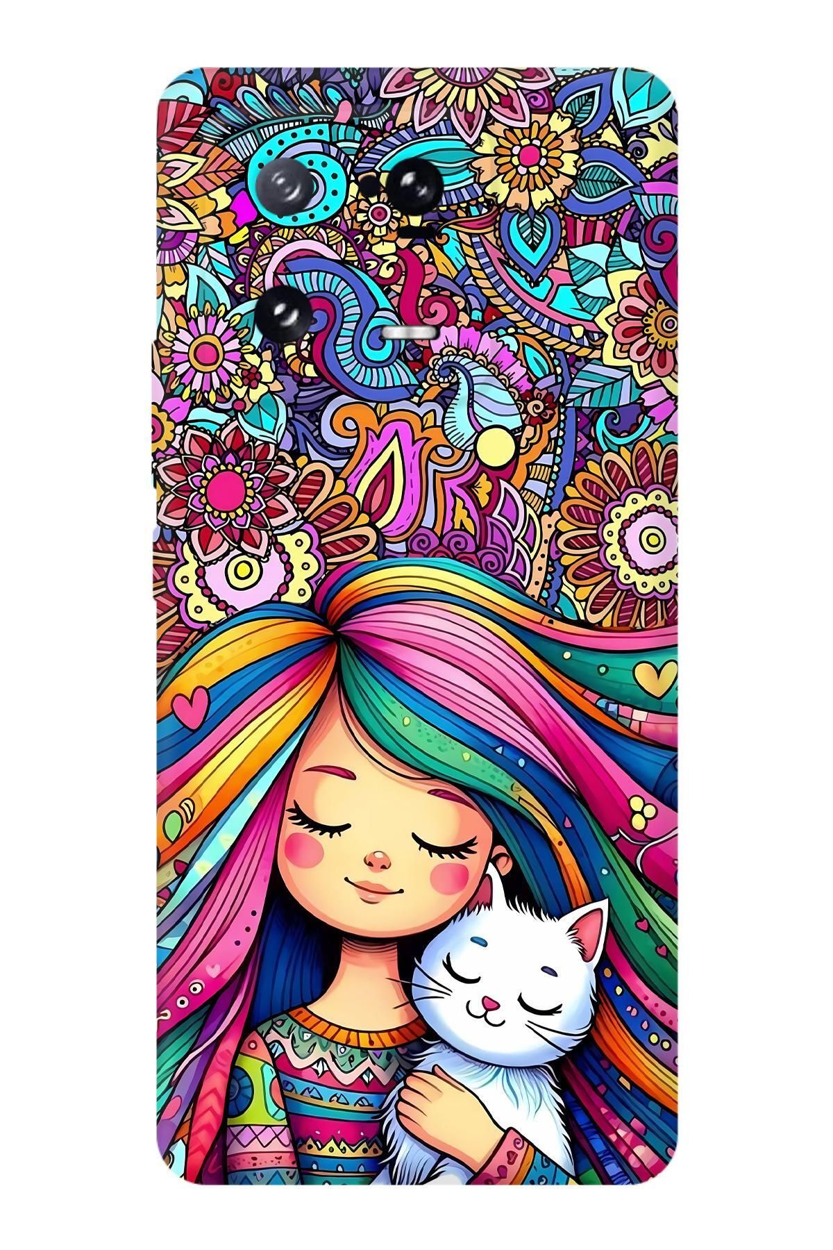 Lopard Xiaomi Mi 13 Pro Full HD Kılıf Covers 40 Çocuk Kedi Pembe Mavi