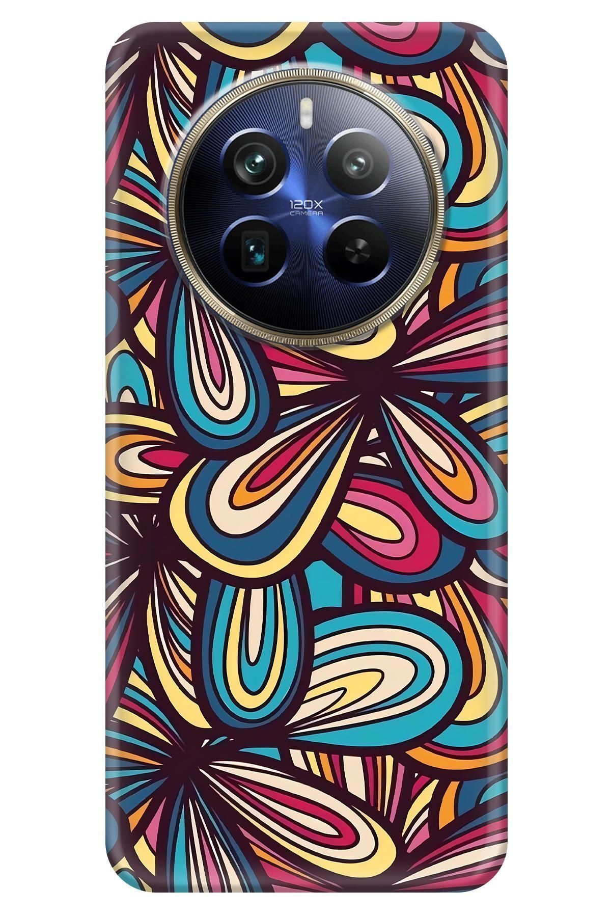Lopard Realme 12 4G Kalın Silikon Covers 45 Alacalı Sanat Turkuaz