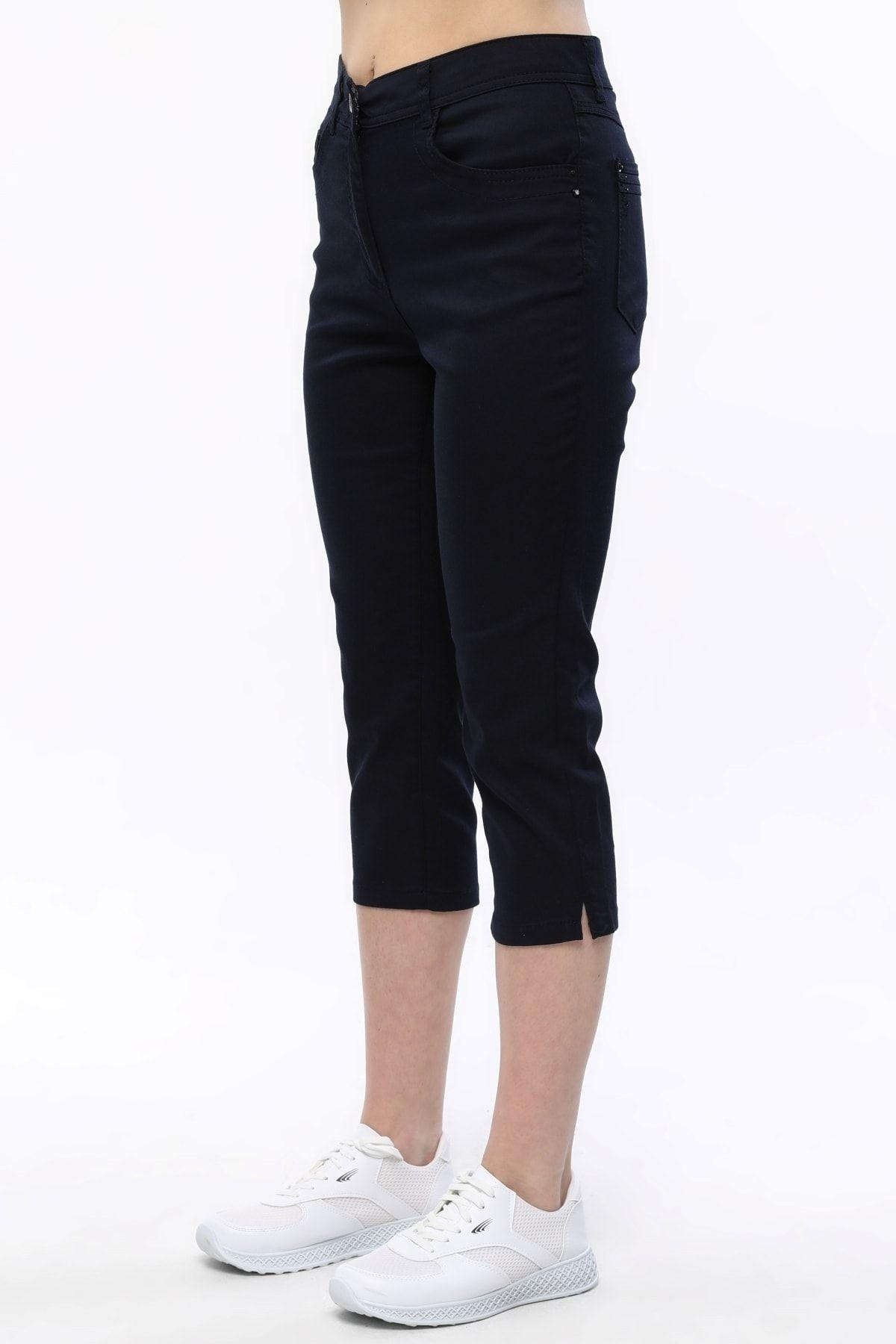 Fibula  Silimfit toparlayıcı havuç paça pamuk jeans kapri - Görsel 4