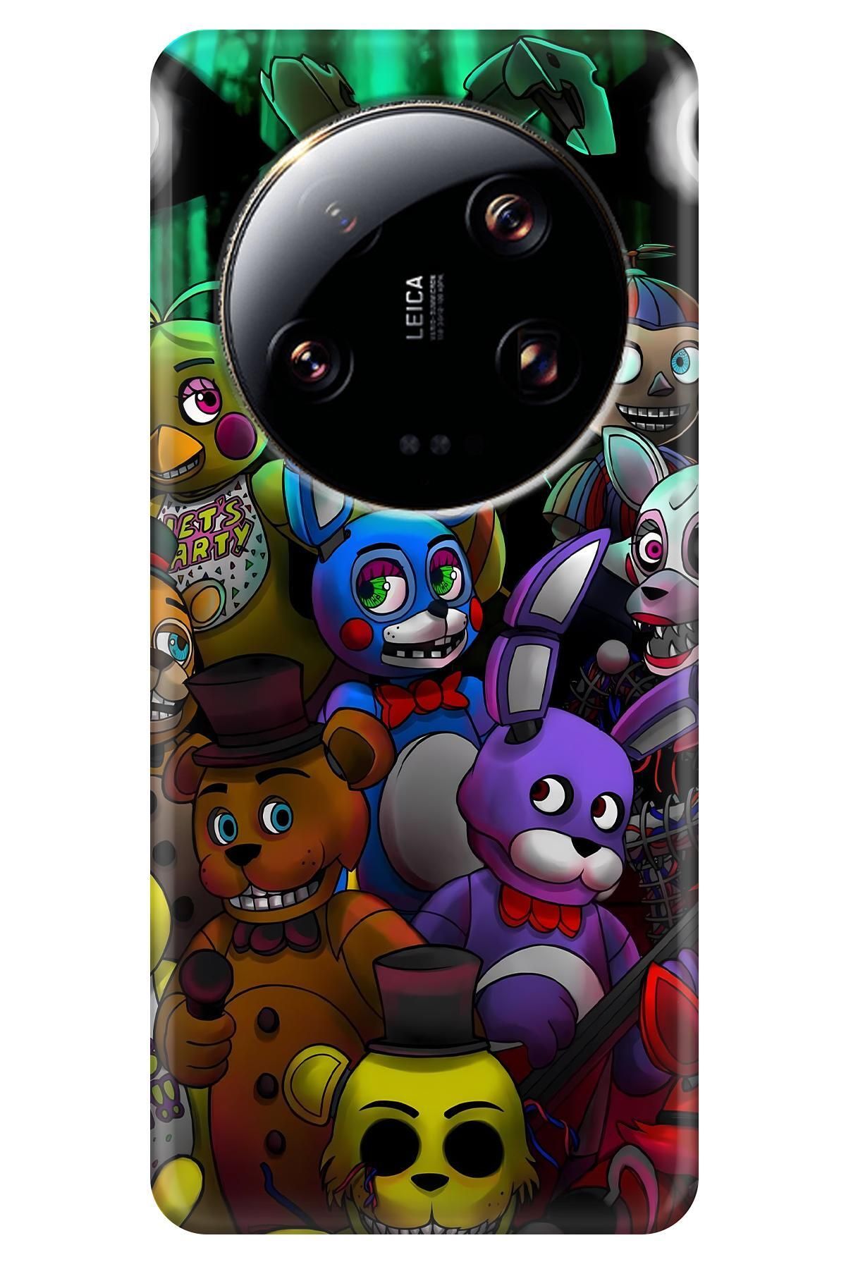 Lopard Xiaomi Mi 13 Ultra Tam Koruma Kılıf Covers 19 Five Nights at Freddy's Mor Sarı