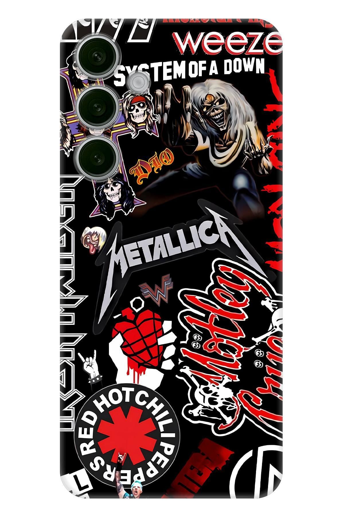 Lopard Samsung Galaxy A34 5G Cover Kılıf Covers 44 Metallica Iron Maiden Kiss