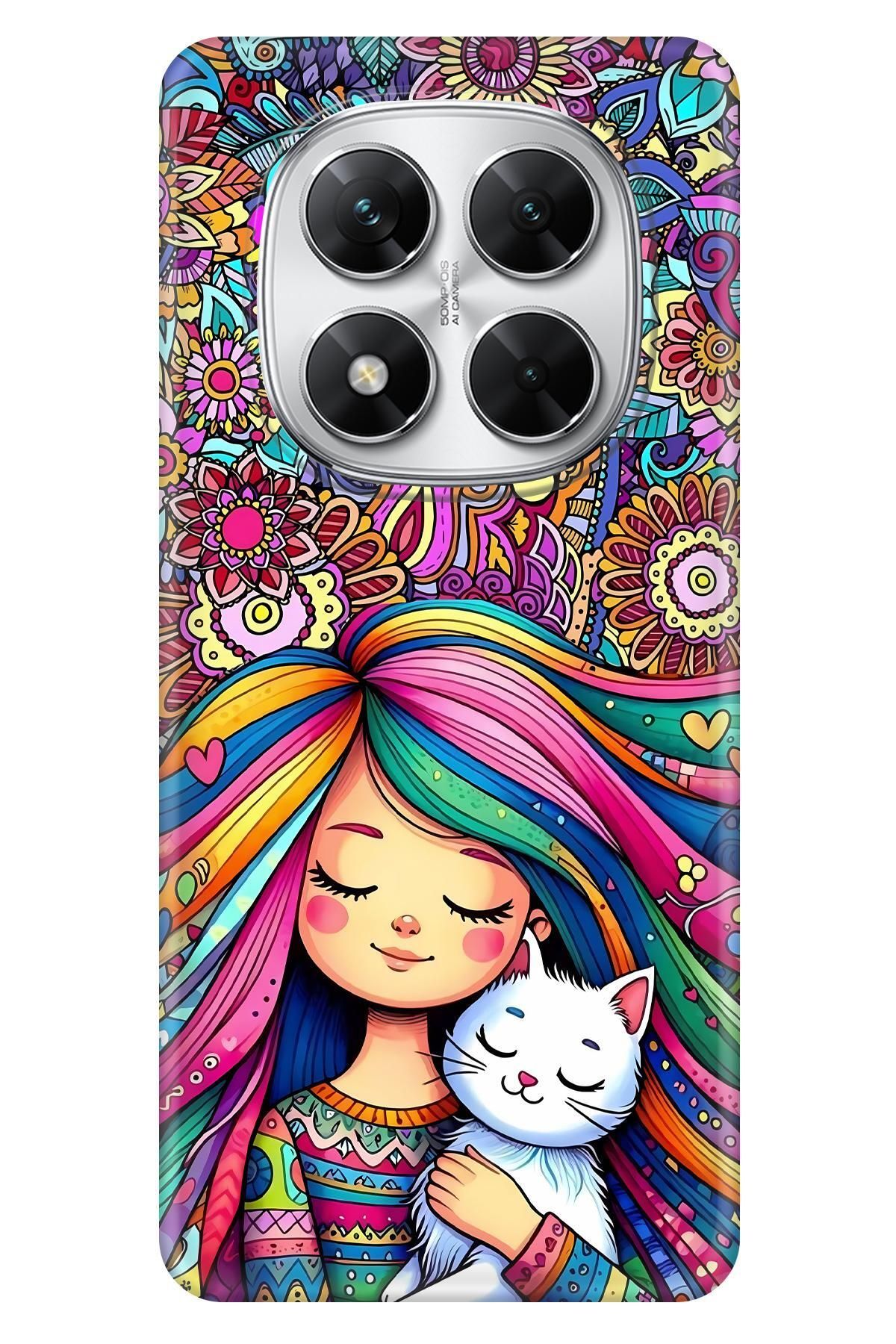 Lopard Xiaomi Redmi Note 14 Pro Plus Full HD Kılıf Covers 40 Çocuk Kedi Pembe Mavi