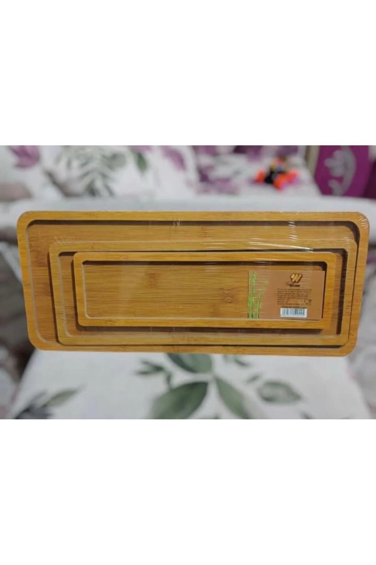 Voltbox Ahşap Sunum tepsisi 3lü