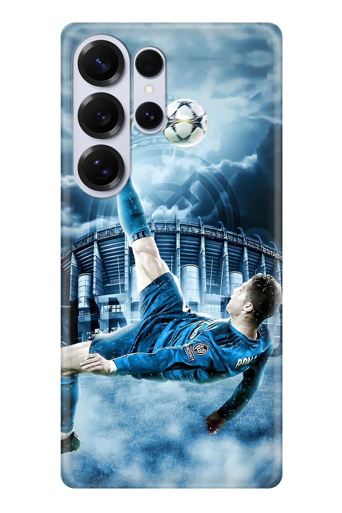Lopard Samsung Galaxy S25 Ultra T-max Silikon Kılıf Covers 4 Ronaldo Rövaşata Açık Mavi
