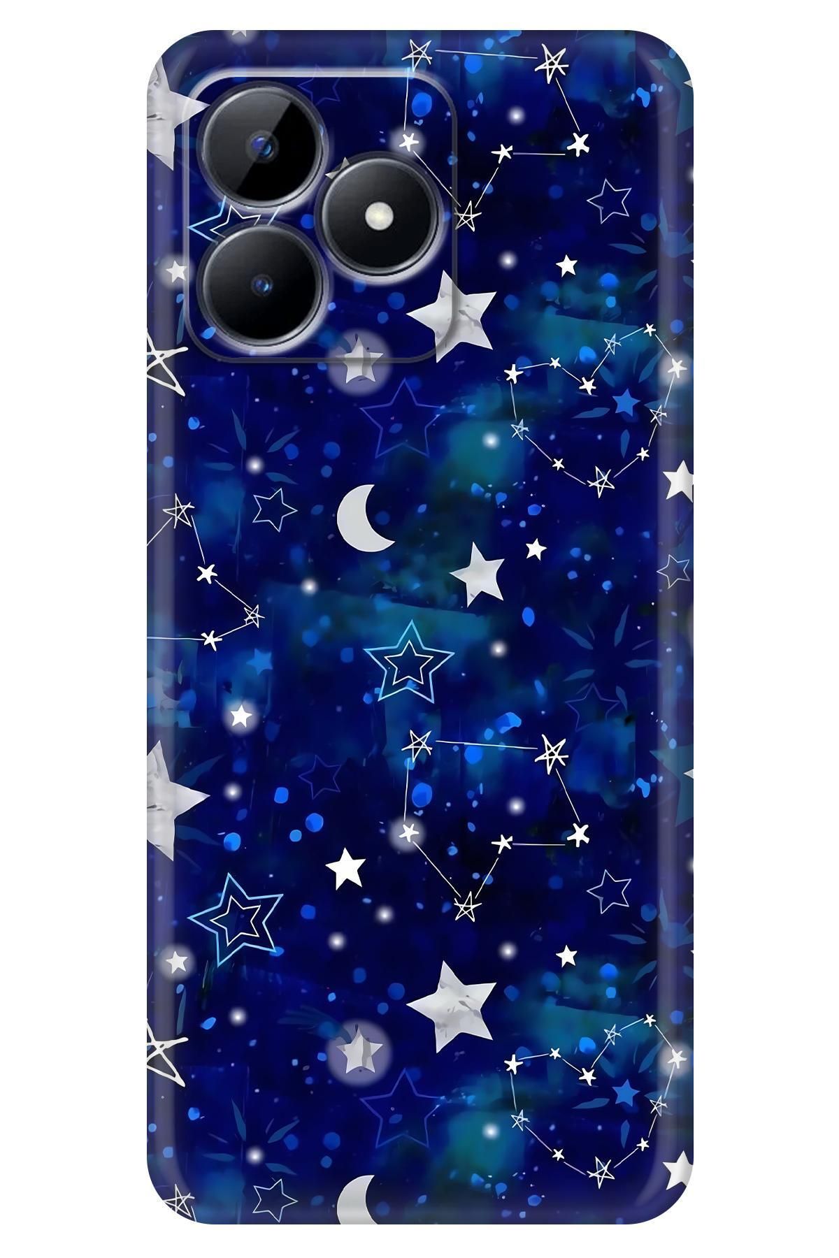 Lopard Realme Note 50 Tam Koruma Kılıf Covers 49 Galaksi Lacivert Beyaz