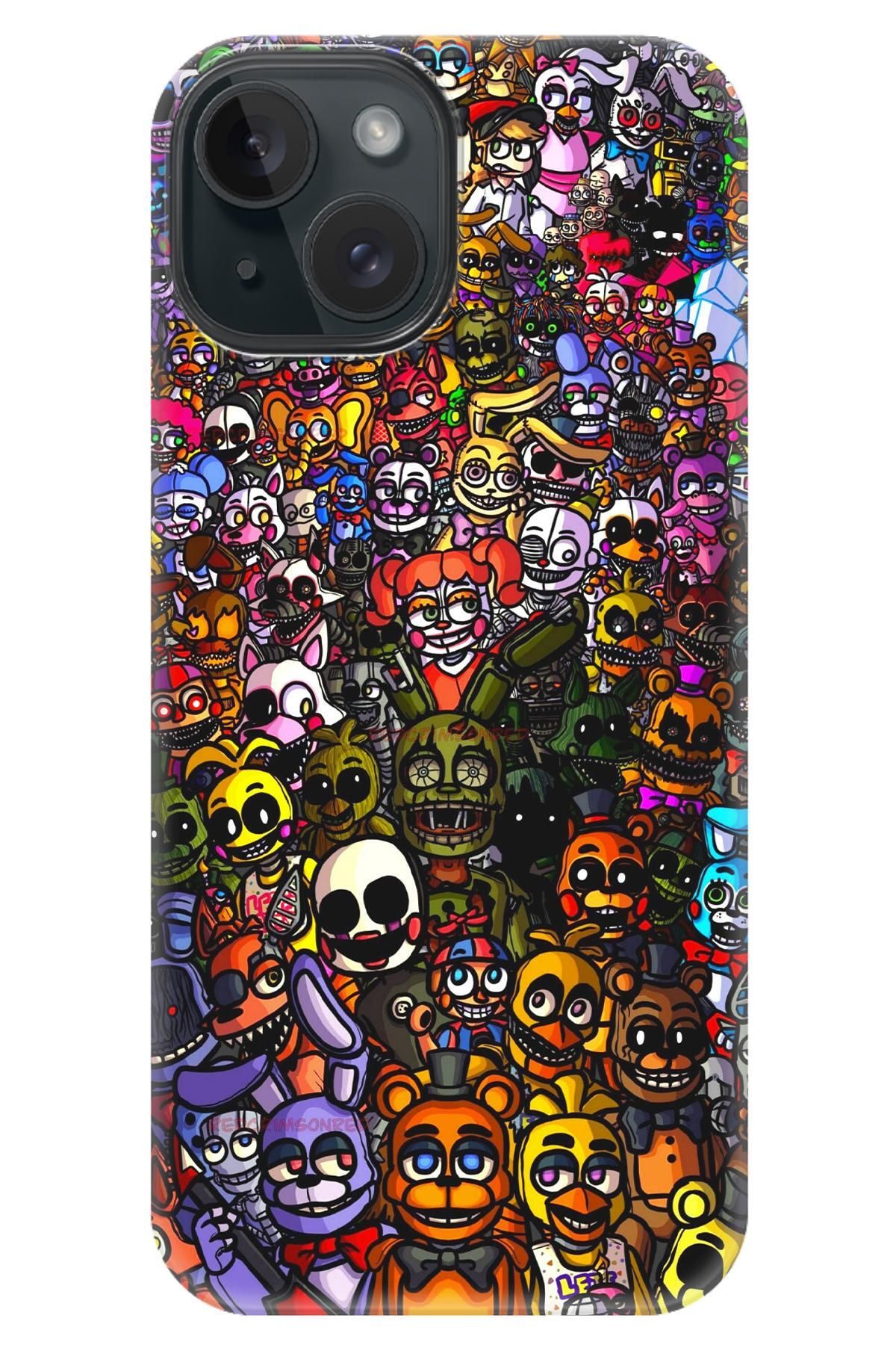 Lopard Apple iPhone 13 Renkli Kılıf Covers 20 FNaF Wallpaper Colorful