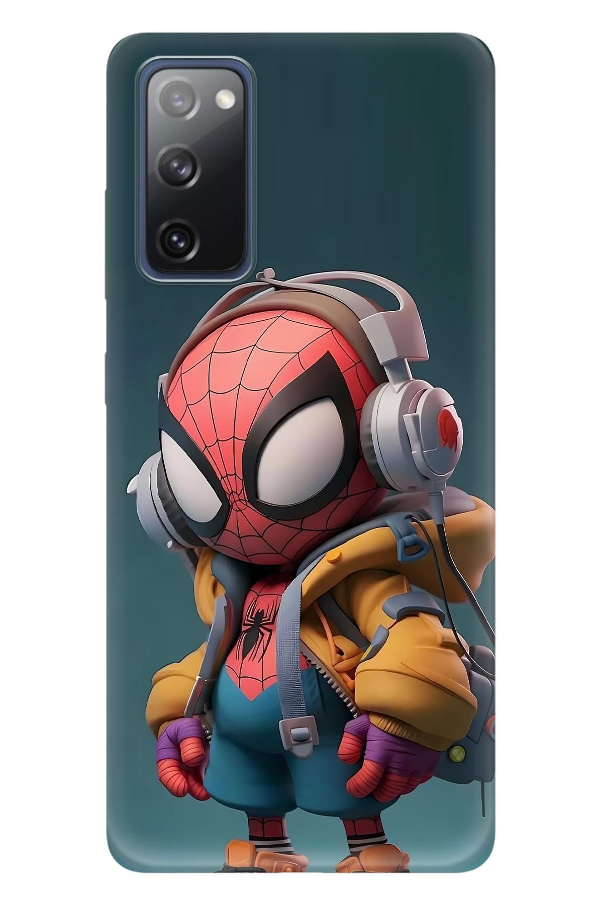 Lopard Samsung Galaxy S20 Fe Darbe Önleyici Kapak Covers 21 Spiderman Hediyelik Kırmızı Yeşil