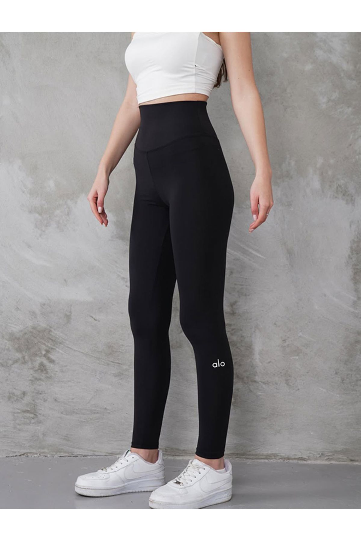 MODA STRIVEX Belize Siyah Yoga Pilates Sıkılaştırıcı Toparlayıcı Yüksek Bel Tayt