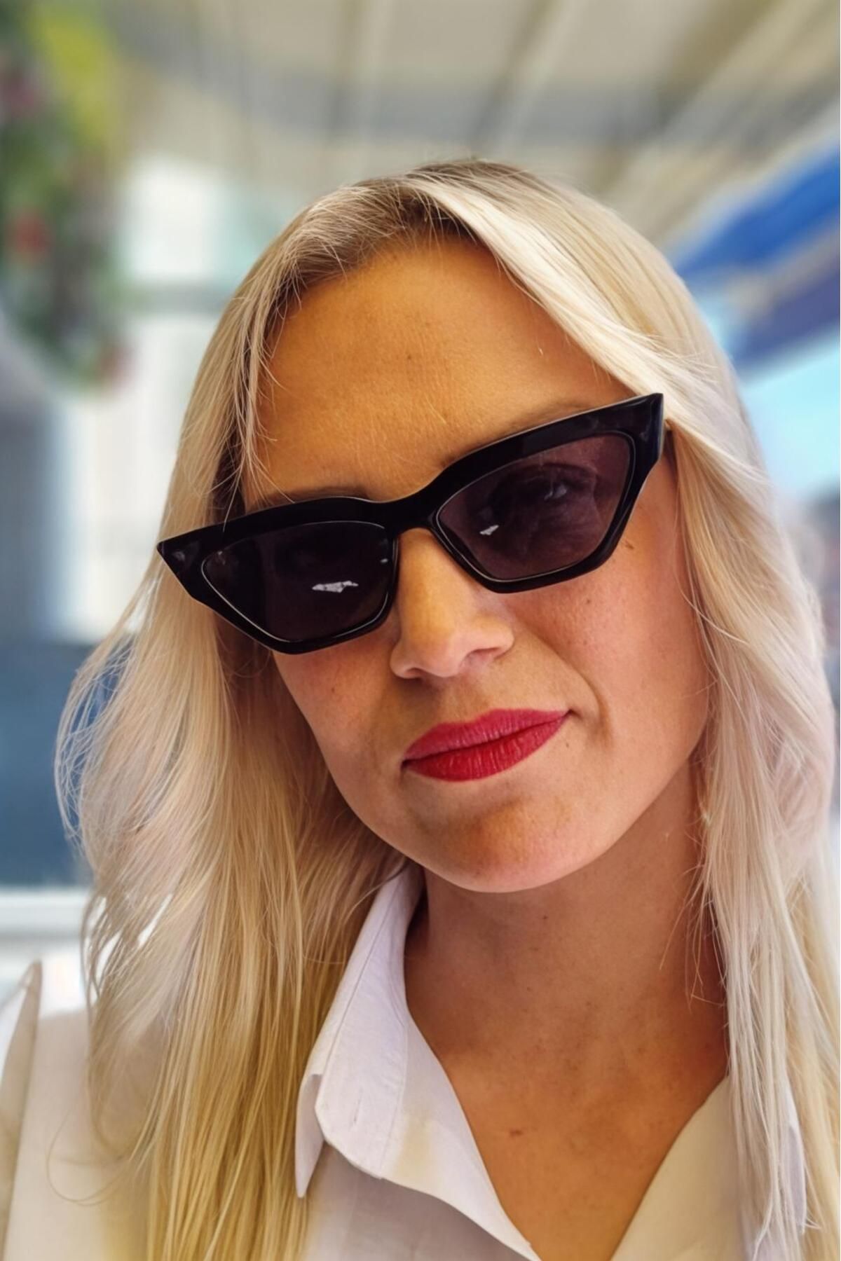 Mood Agenda Kadın Nikita Cat Eye Zincir Saplı Vintage Model Güneş Gözlüğü