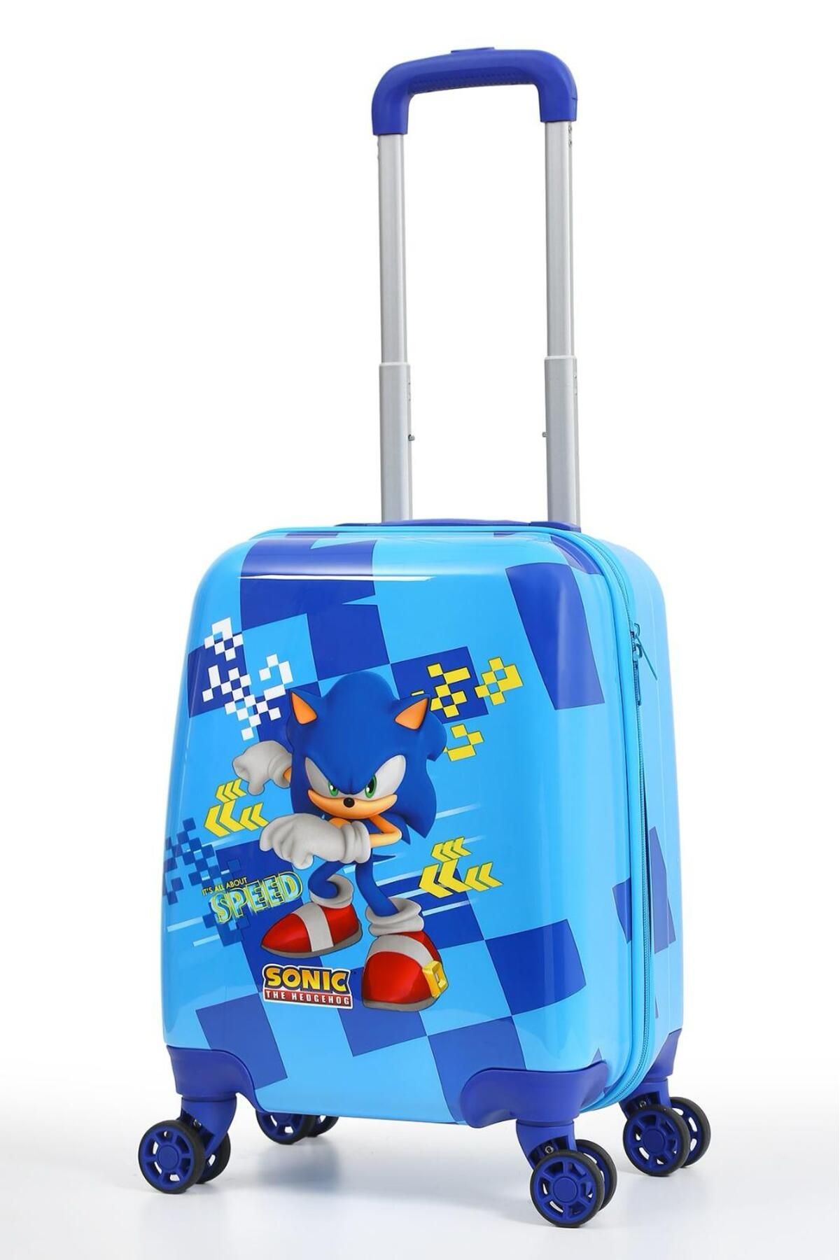 JaspEAdo Sonic Lisanslı Çocuk Valizi Temalı Darbeye Dayanıklı