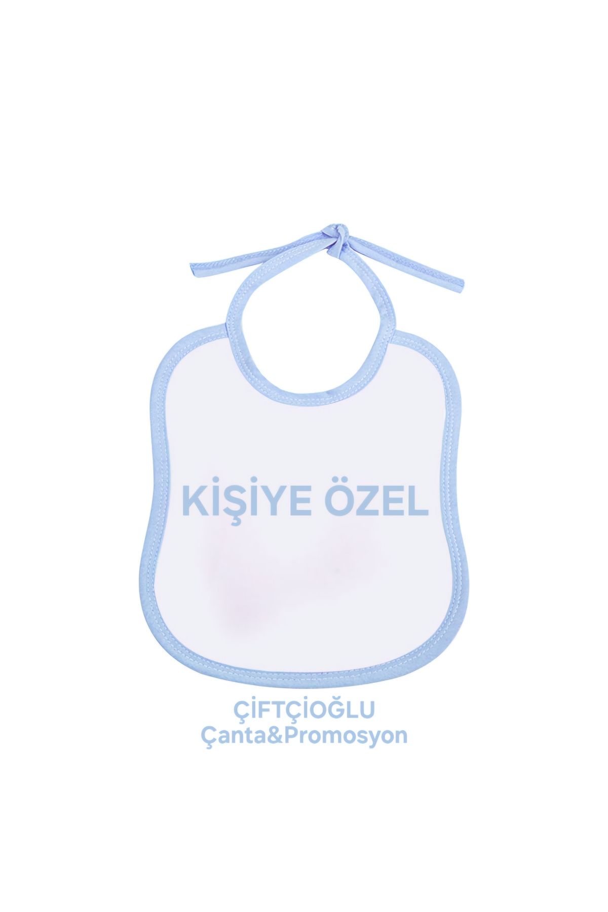 çiftçioğlu Kişiye Özel Fotoğraf-Yazı-İsim Baskılı Keten Bebek İp Bağlamalı Önlük