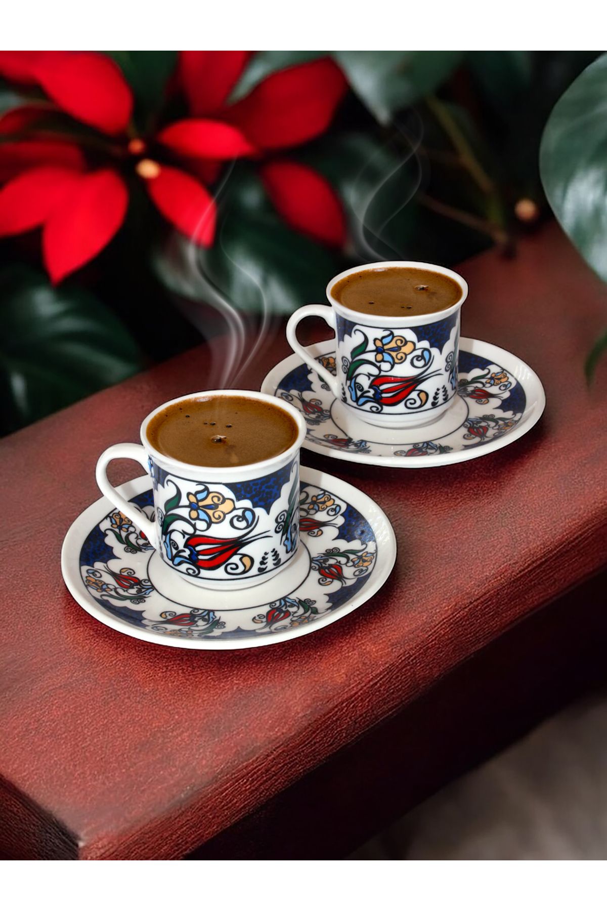 Ayoba Türk Kahvesi Fincanı 2 Kişilik 4 Parça - 90 ml - Porselen