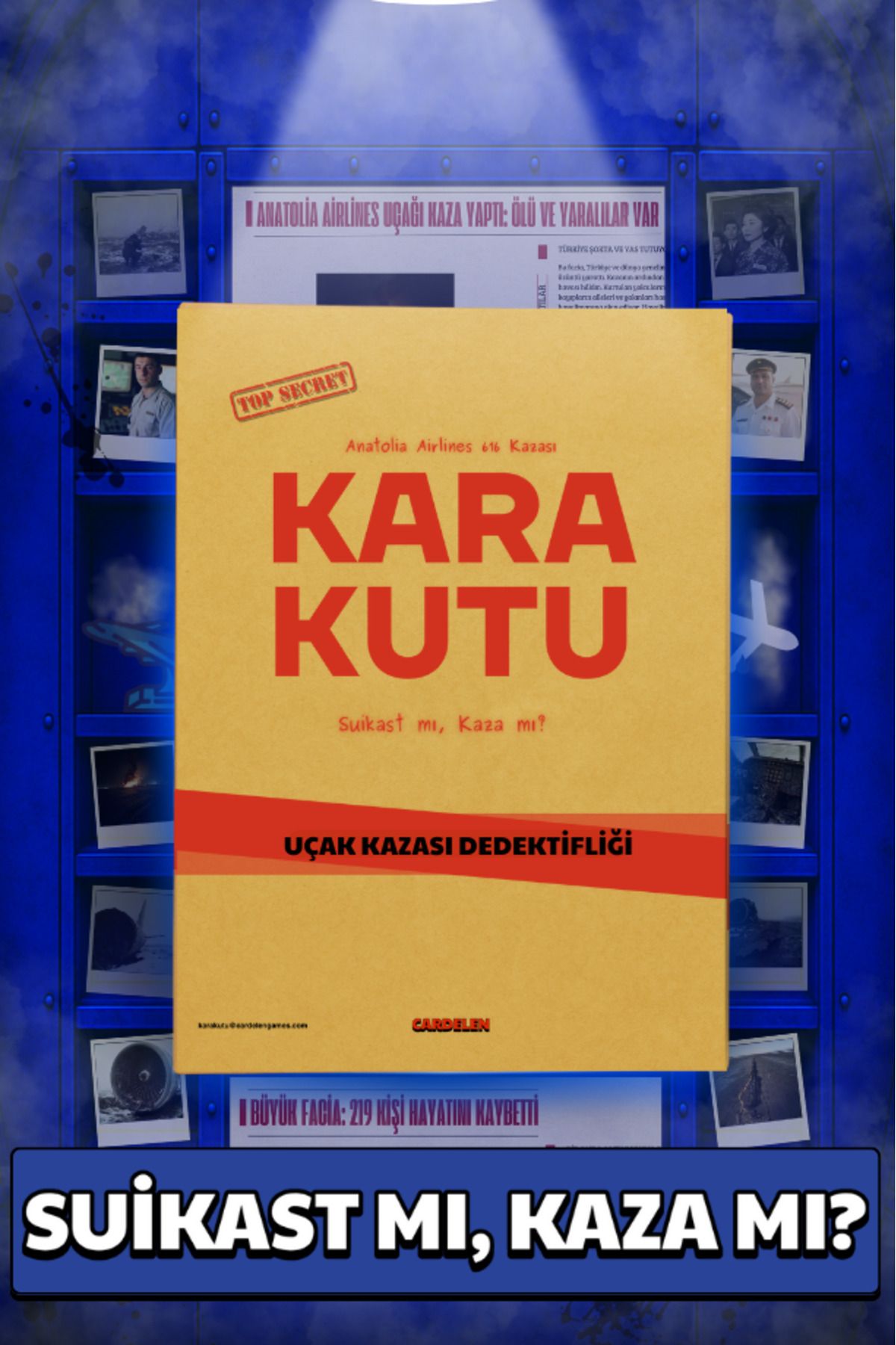 Cardelen Games KARA KUTU Uçak Kazası Dedektifliği Kutu Oyunu Dedektiflik Oyunu Odaklanma Oyunu