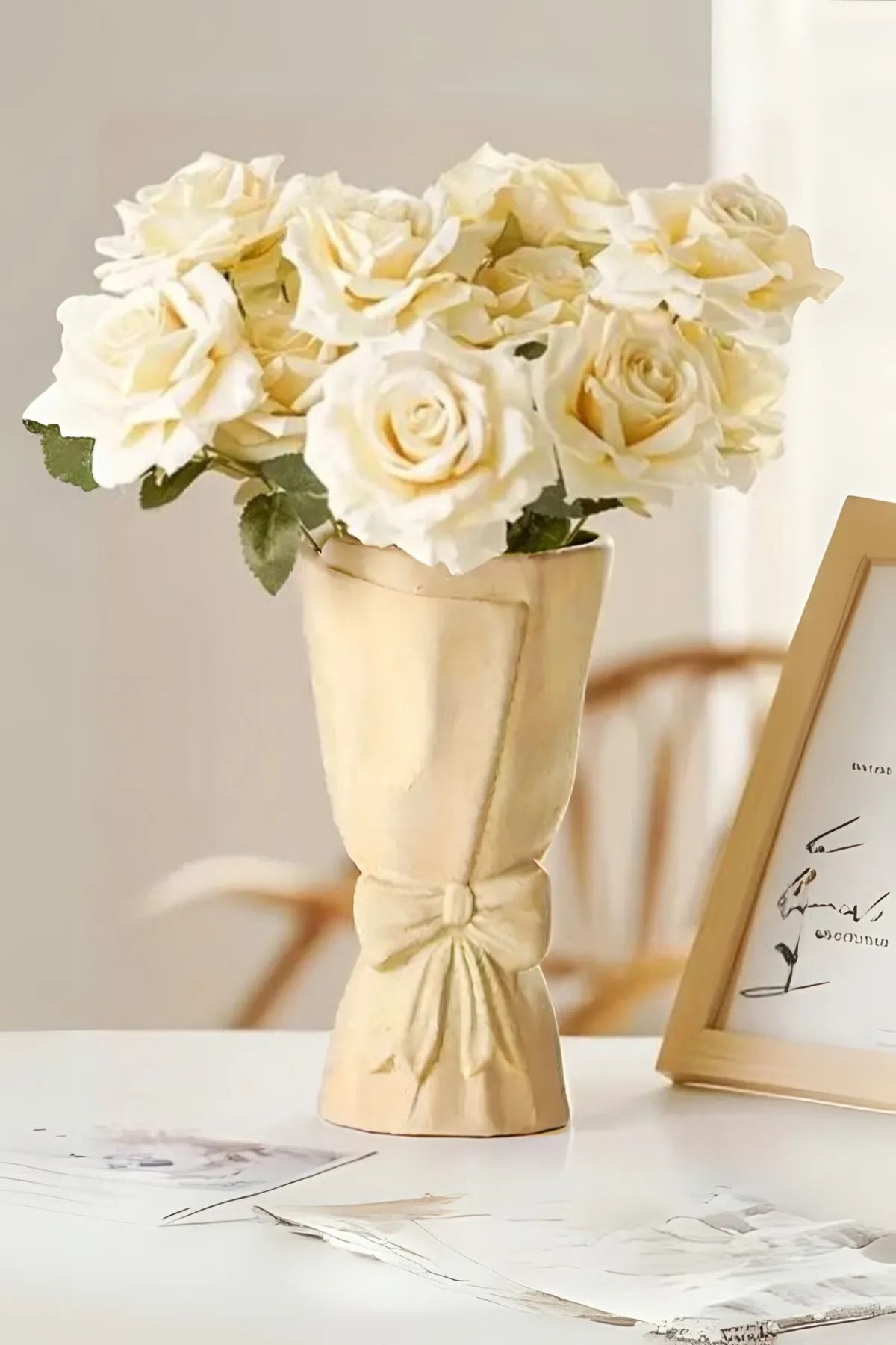 rufhomedesign İskandinav Tarzı Büyük Buket Fiyonklu Vazo 20*10*10 cm Bohem Pinterest Vazo Dekoratif Eşya