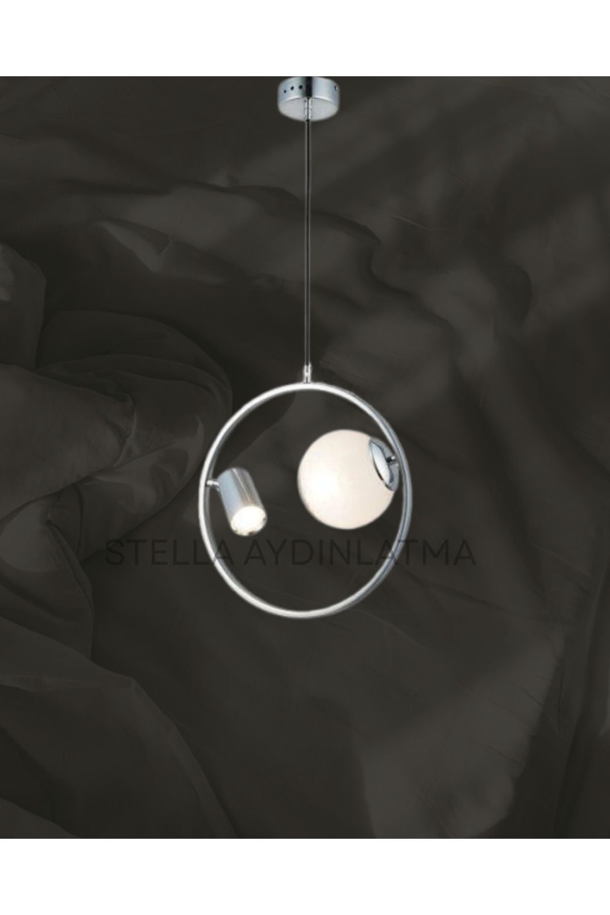 Stella krom tekli avize spot cam gümüş modern sarkıt metal salon mutfak hol çocuk Yatak odası