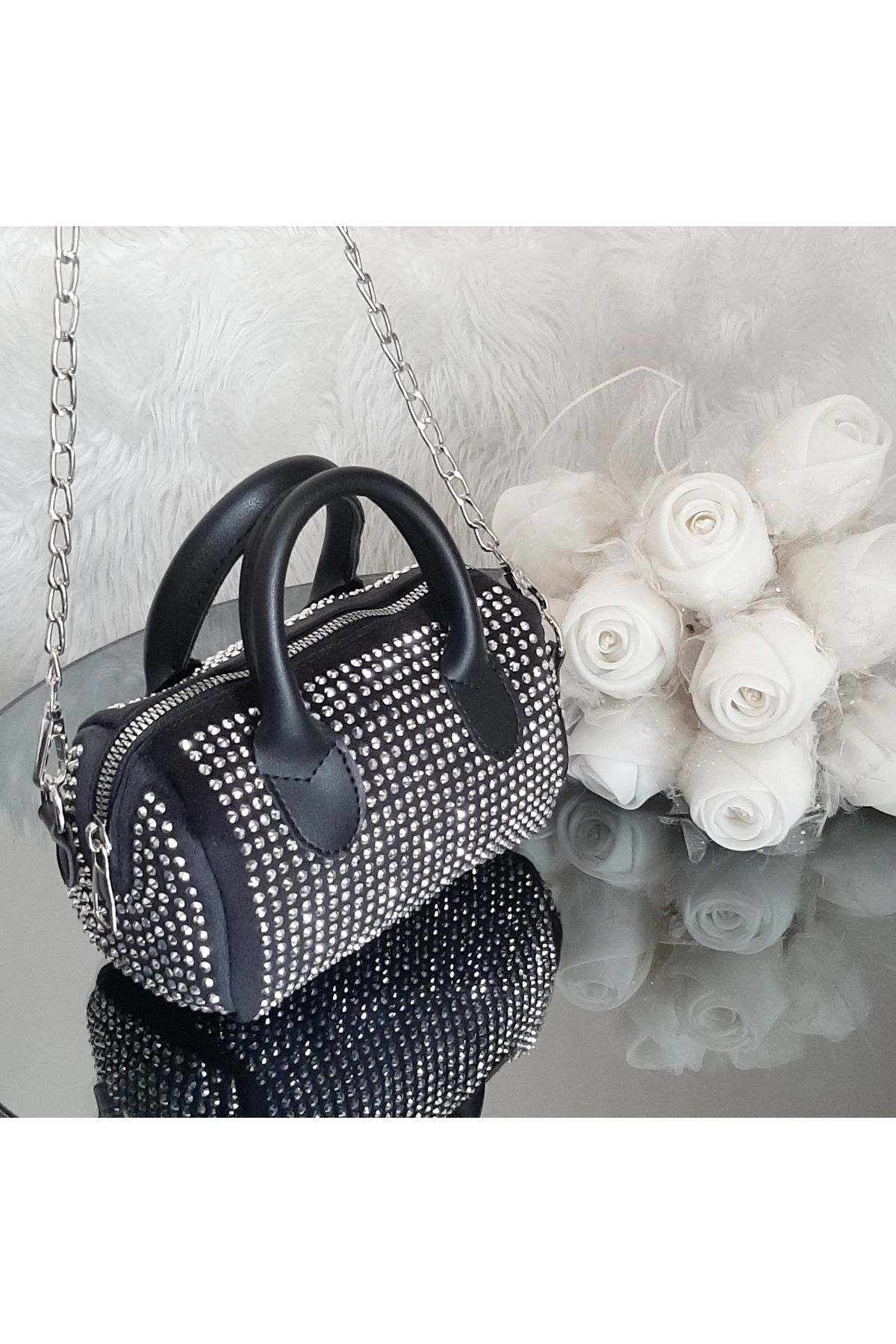 Hira bags Taşlı şık çanta