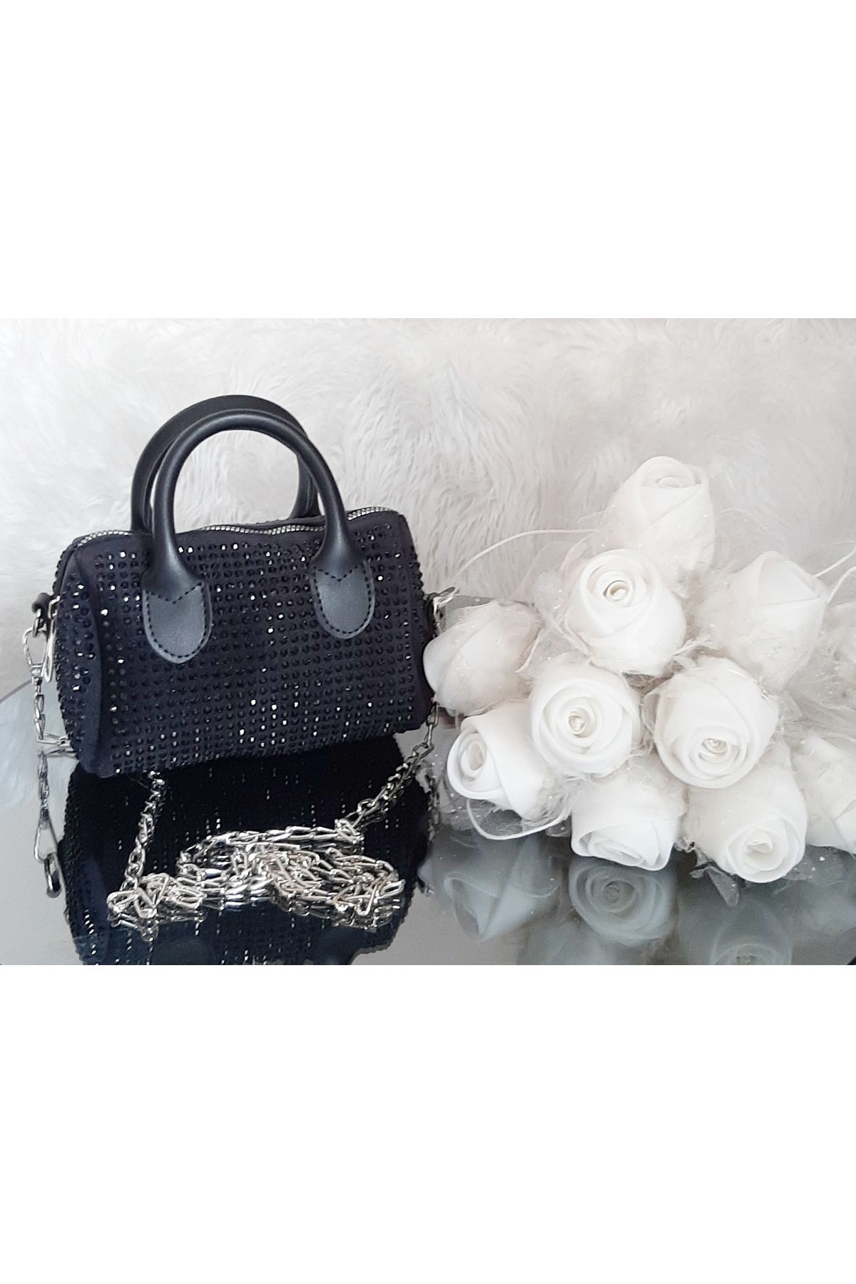 Hira bags Taşlı şık çanta