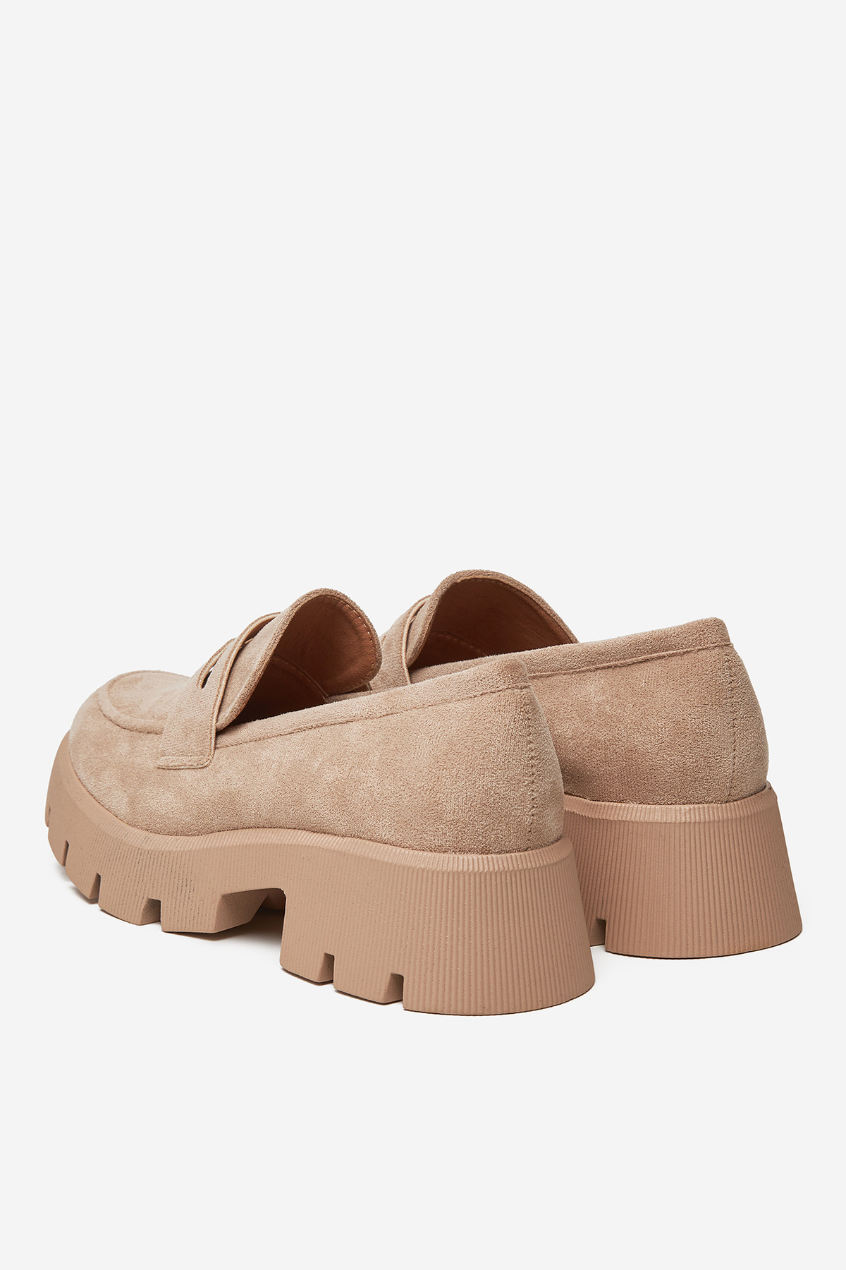 DeeZee-Mocasini damă bej cu talpă joasă, talpă plată, 39 5