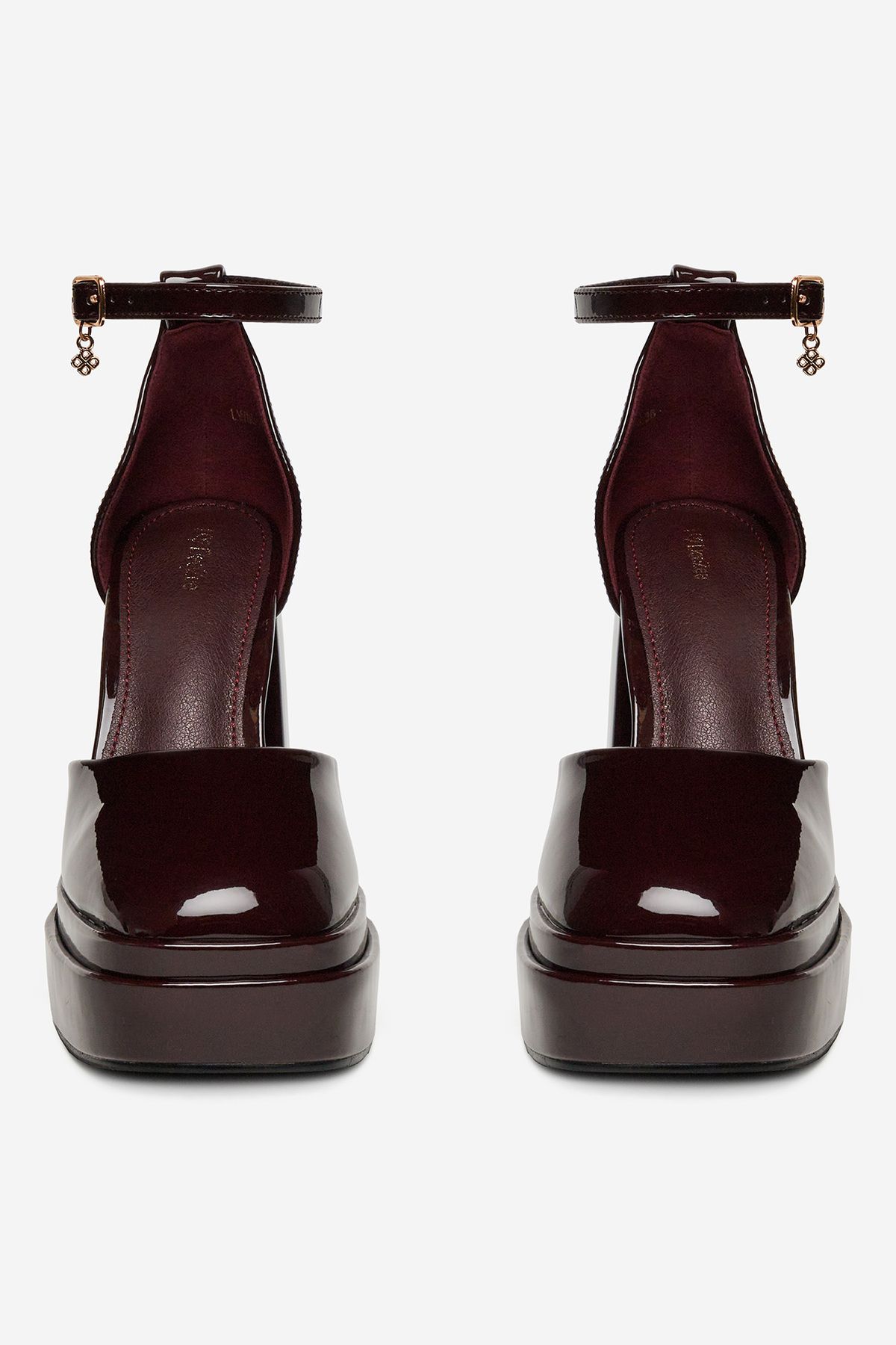 DeeZee-Women's Pumps on a block low red block with platform 40 3