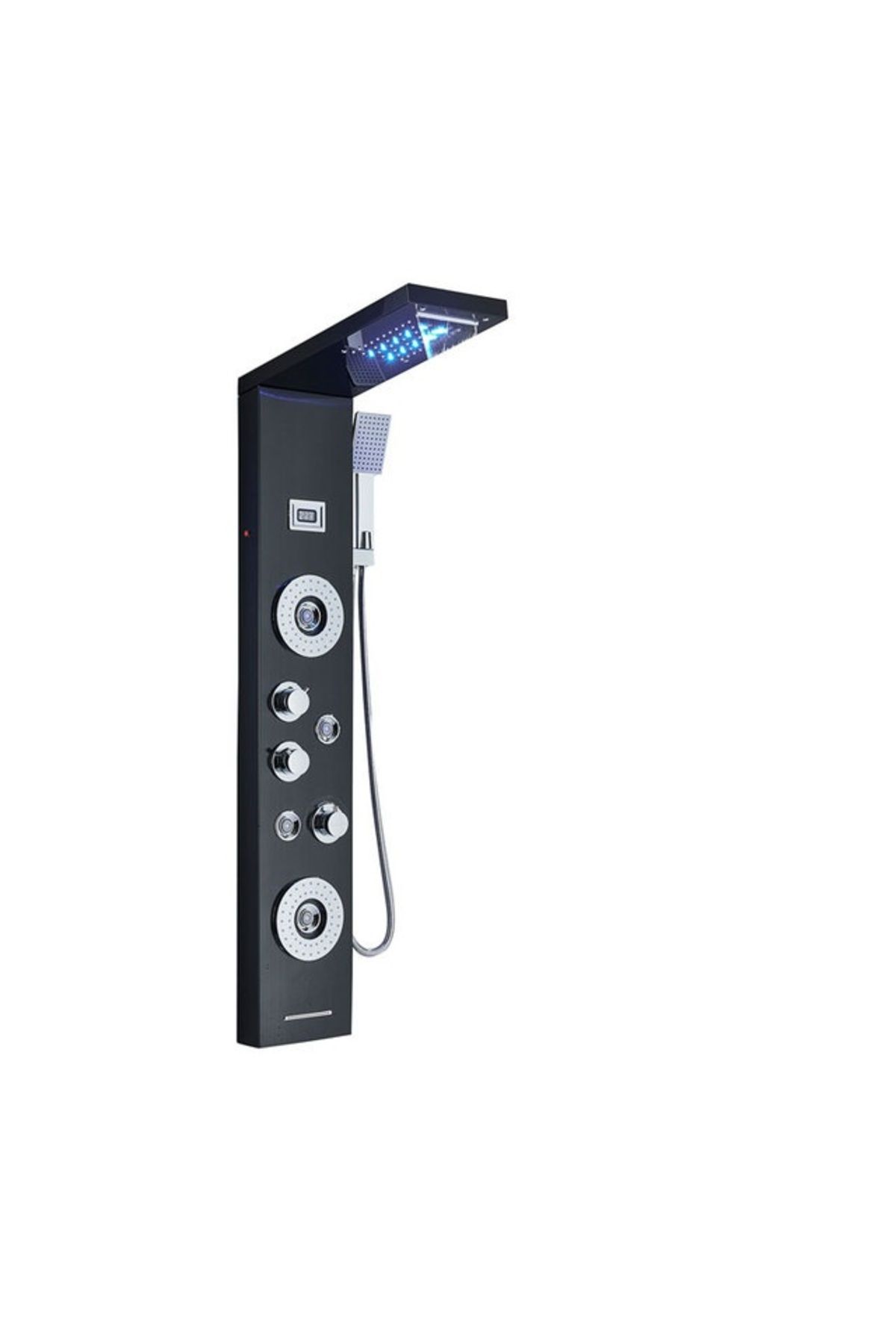 Blackswan Design Panou Dus, Blackswan, Tip M8019 Negru Cu Led, Afisaj Digital, Pipa Tip Cascada, Functii Spa, 114 Cm - One Size