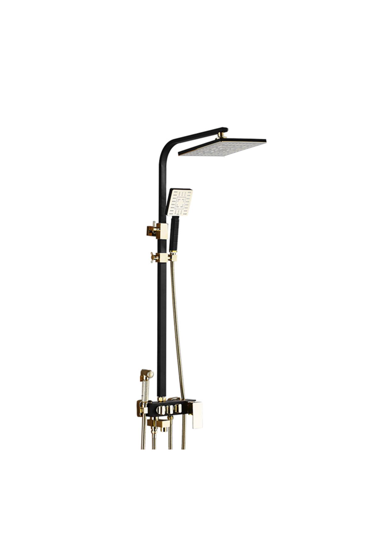 Blackswan Design Baterie Dus, Blackswan, Tip M62.8, Model Negru/ Auriu, Dimensiune 21.7 Cm - One Size