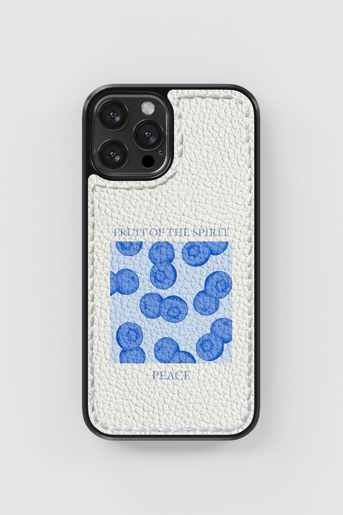 No28studio Blueberry Deri Ve Dikişli Telefon Kılıfı