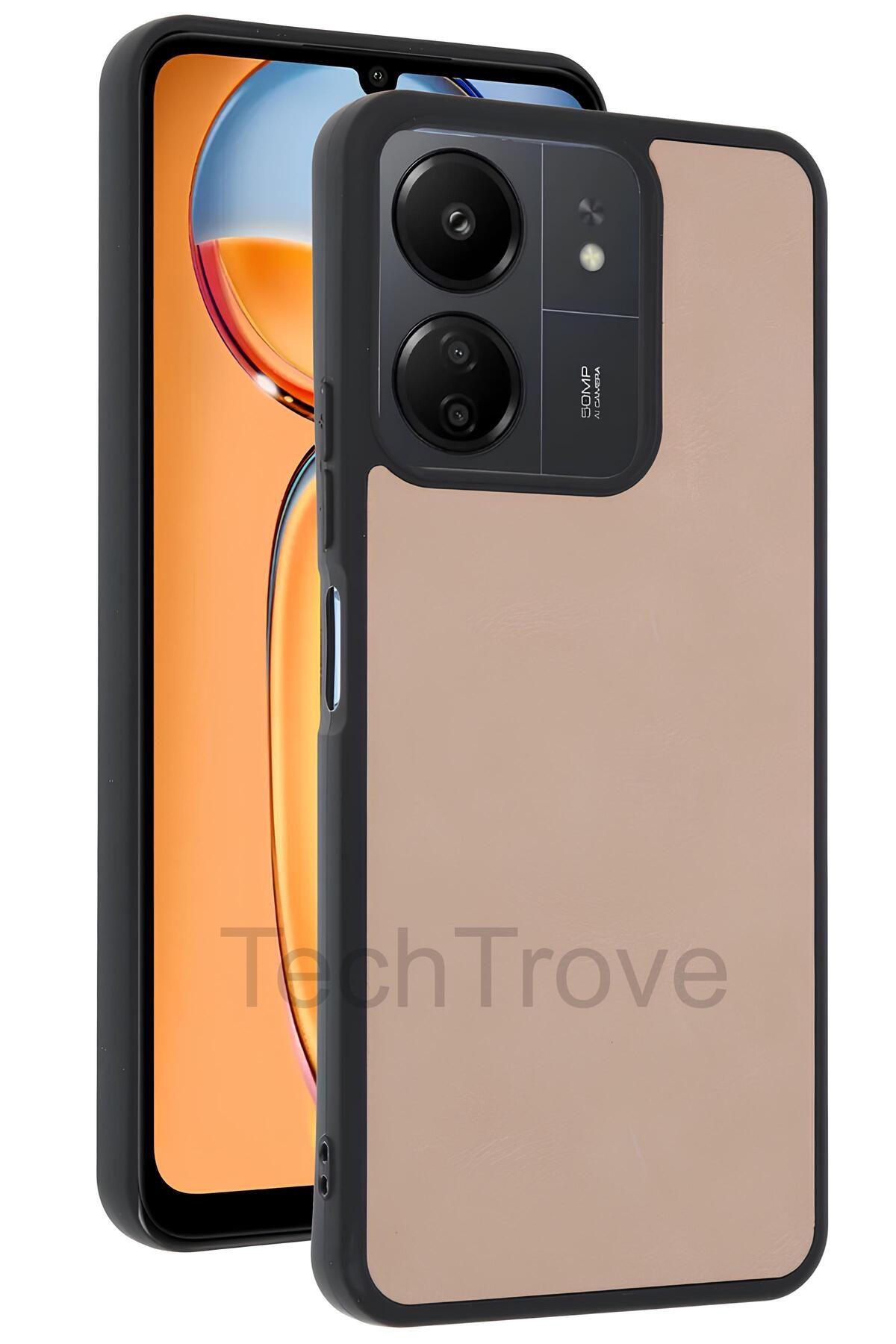TechTrove Poco C65 Kılıf Premium Deri Dokulu Ekstra Darbe Korumalı Kapak