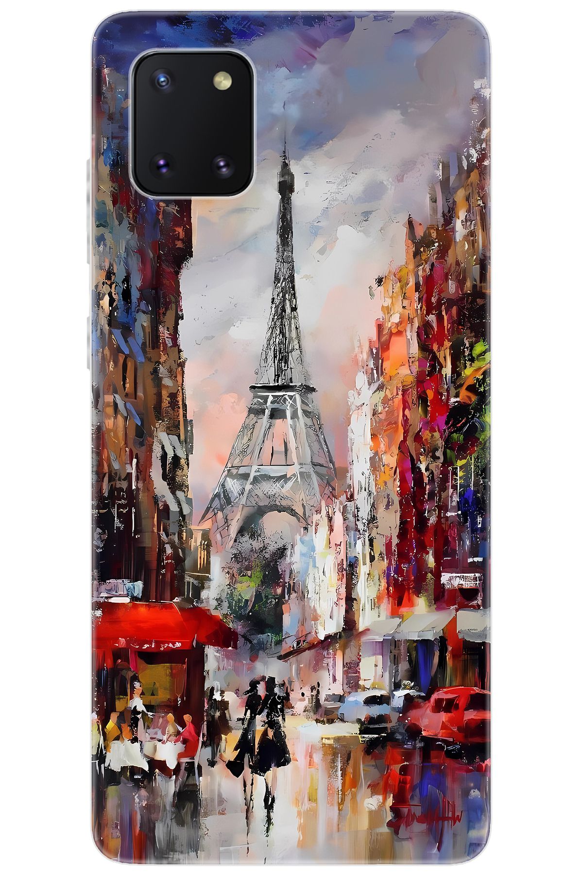 Ceppare Samsung Galaxy Note 10 Lite (SM-N770F) Uyumlu Kılıf Desenli Silikon Eyfel Kulesi STK:1010 CP-wPPoyiS