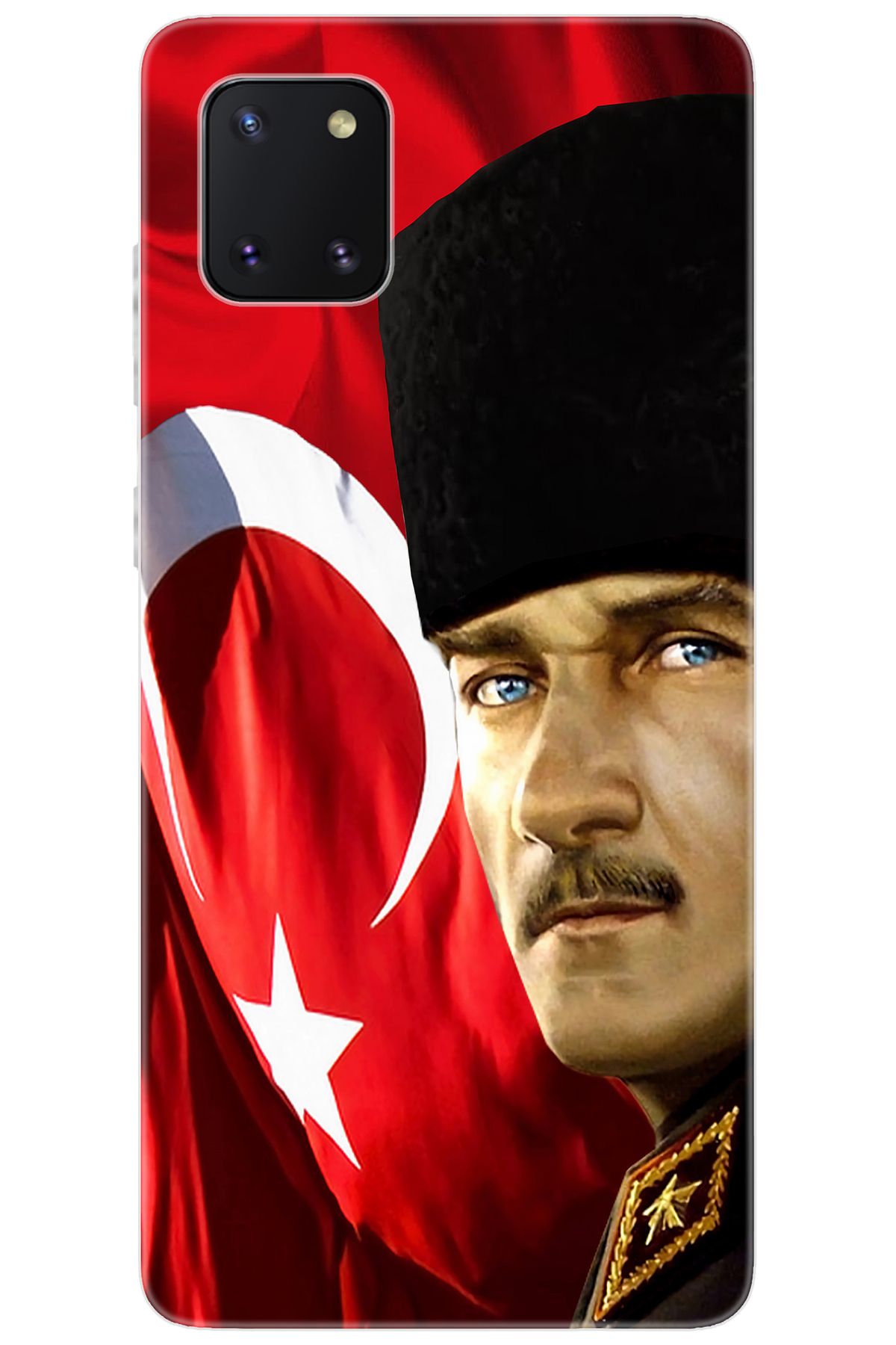 Ceppare Samsung Galaxy Note 10 Lite (SM-N770F) Uyumlu Kılıf Desenli Silikon Atatürk Seri STK:726 CP-rUnApDN