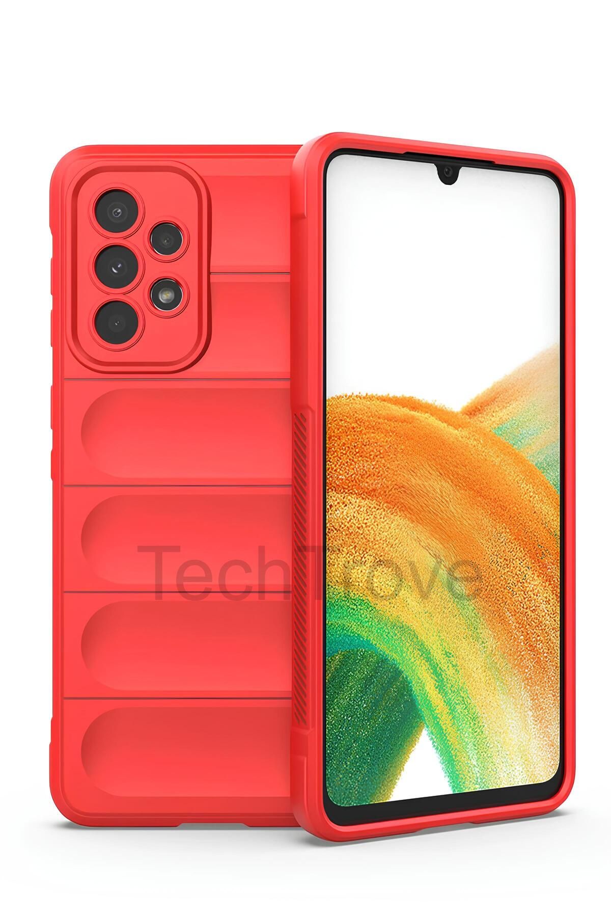 TechTrove Samsung Galaxy A33 5G Kılıf Elde Kaymaz İçi Kadife Silikon Kapak