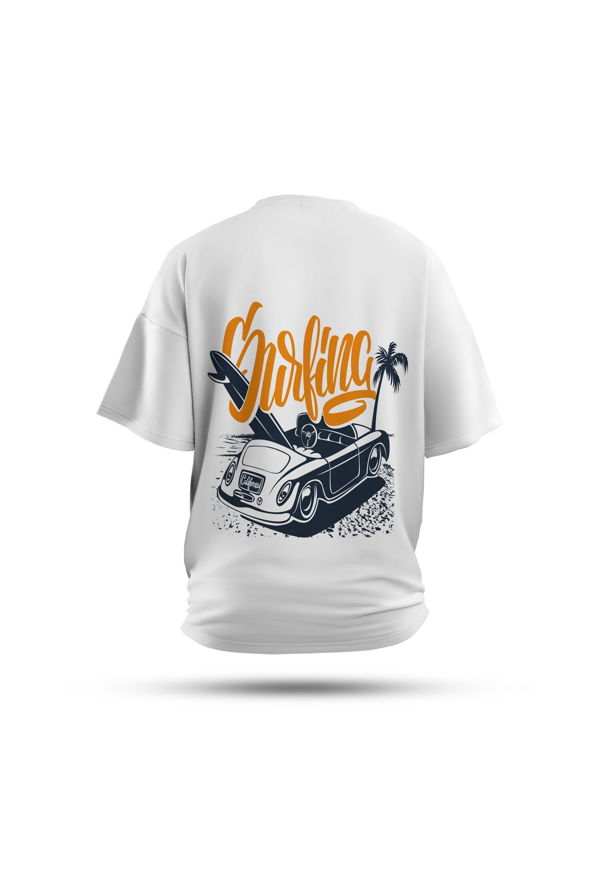 Zestia Unisex T-Shirt, Summer Sırt Baskılı, Regular, %100 Pamuk, Beyaz T-Shirt No: 0277