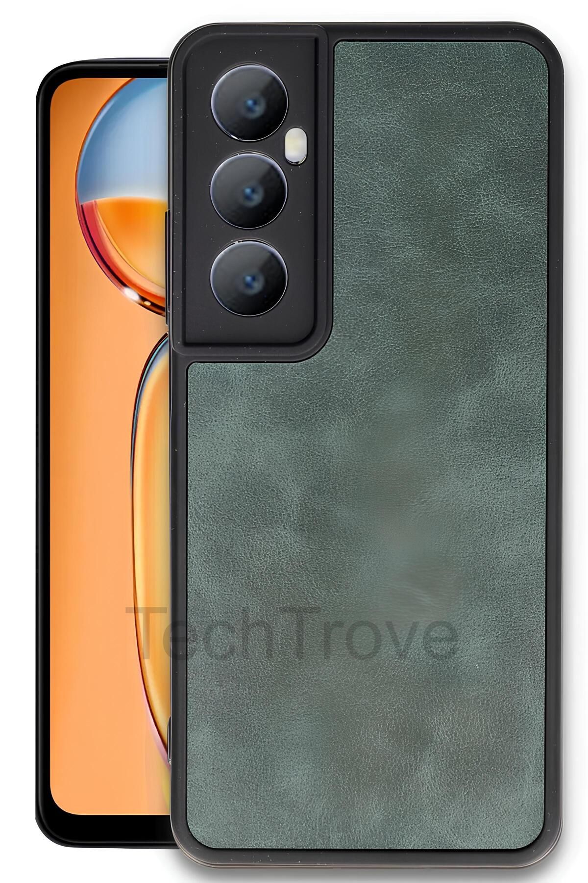 TechTrove Realme C65 Kılıf Premium Deri Dokulu Ekstra Darbe Korumalı Kapak