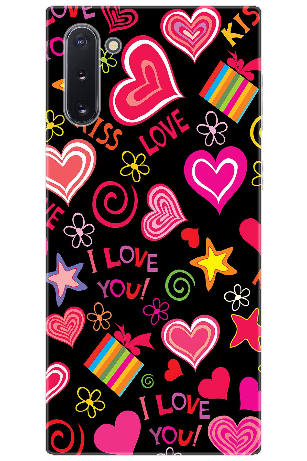 Ceppare Samsung Galaxy Note 10 (SM-N970F) Uyumlu Kılıf Desenli Silikon Kıss Love STK:265 CP-5hUJcun
