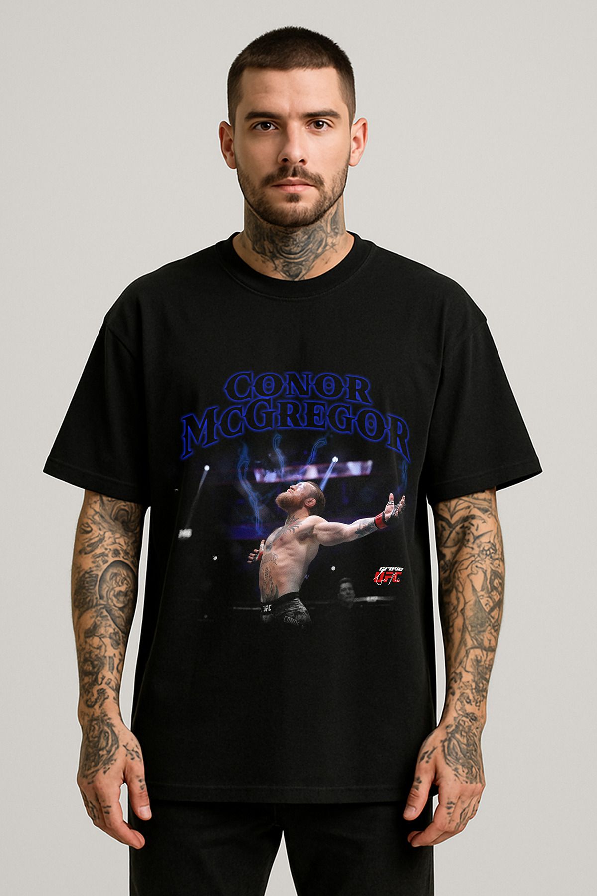 Grove Fashion Conor McGregor Aura Baskılı Unisex Oversize T-Shirt