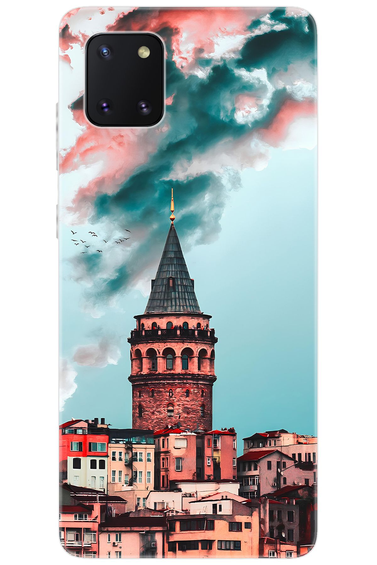 Ceppare Samsung Galaxy Note 10 Lite (SM-N770F) Uyumlu Kılıf Desenli Silikon Galata Kulesi STK:688 CP-Bav1A5I